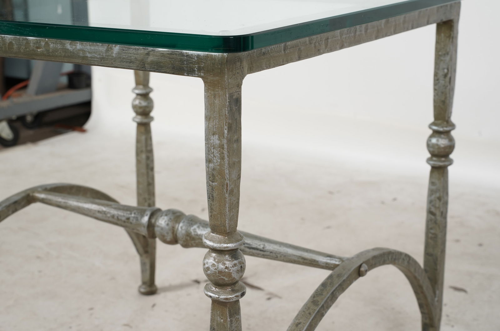 A Metal Rectangular Side Table - 8