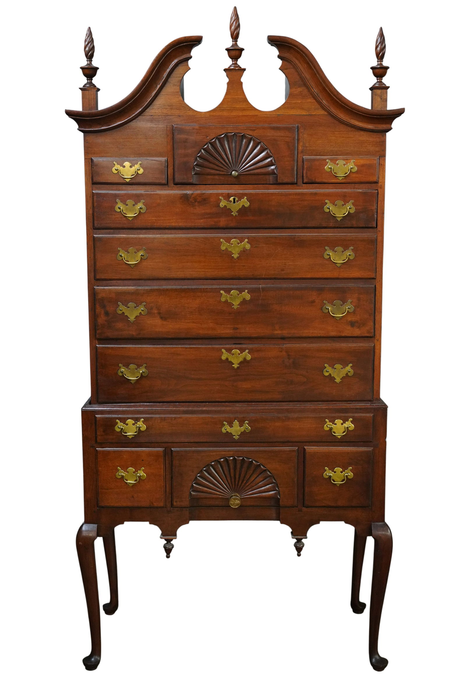 An American Queen Anne Bonnet-Top Highboy (1 of 18)
