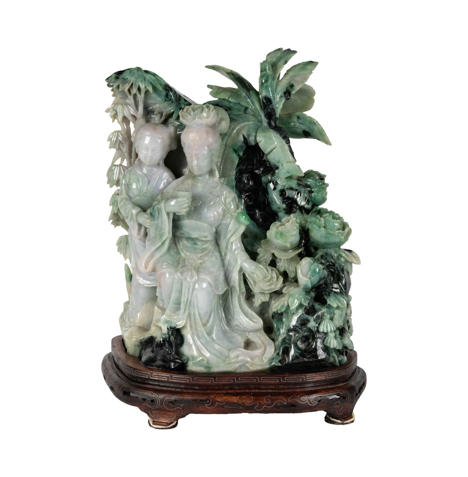 A Chinese Carved Jade Figural Group (1 of 8)