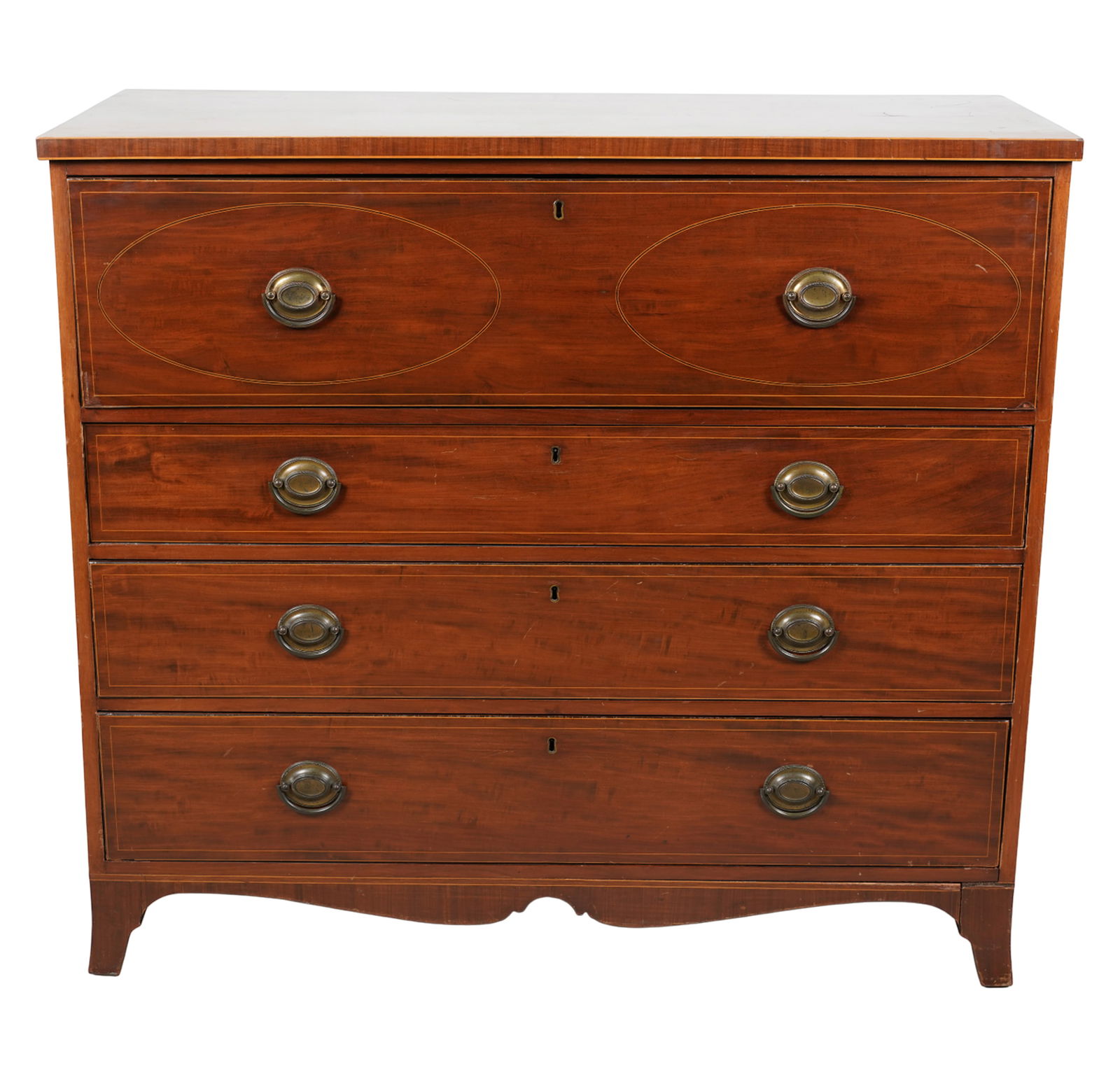 A Hepplewhite-Style Mahogany Secretary Chest (1 of 13)