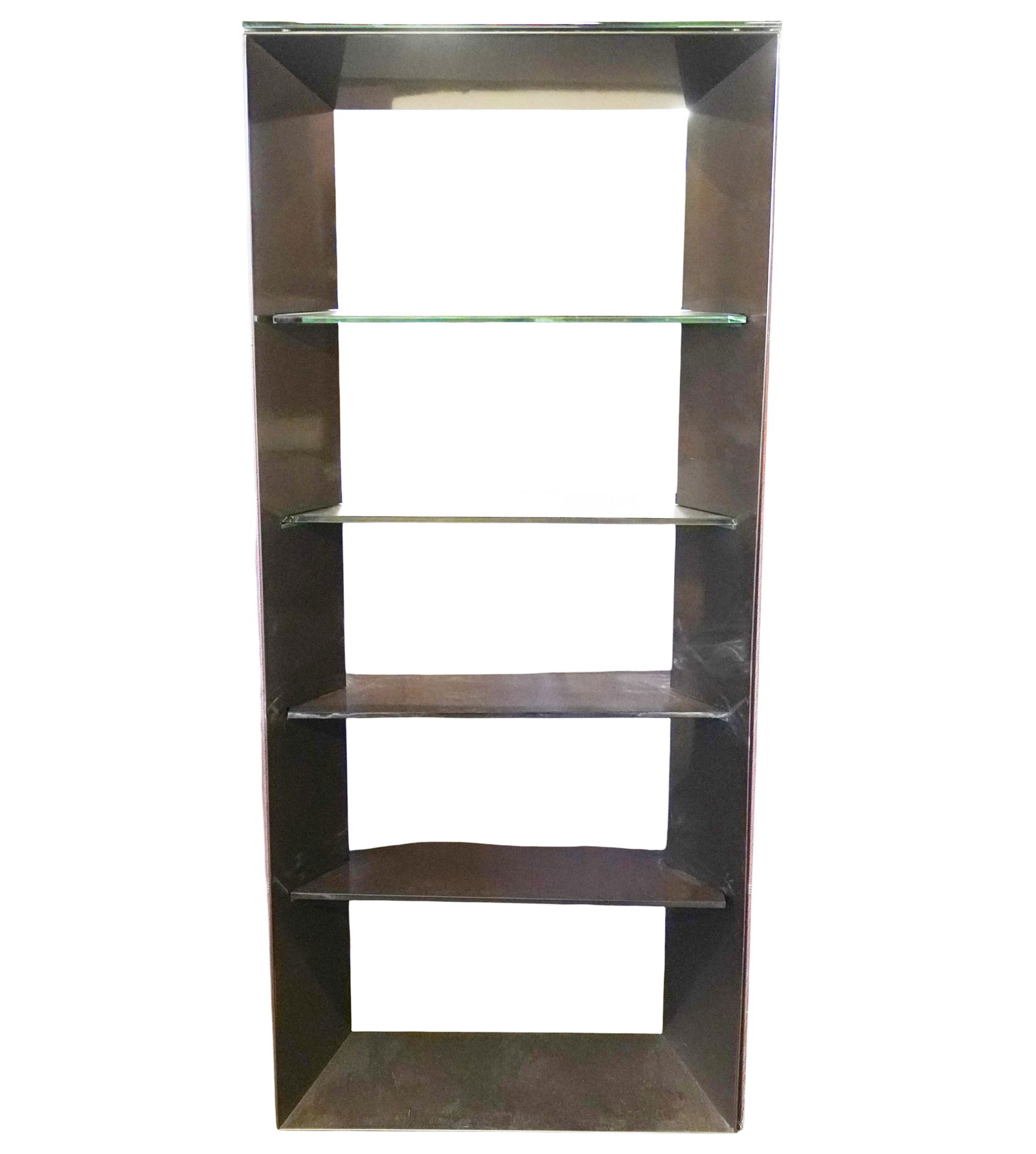 A Metal and Leather Bookshelf (1 of 8)