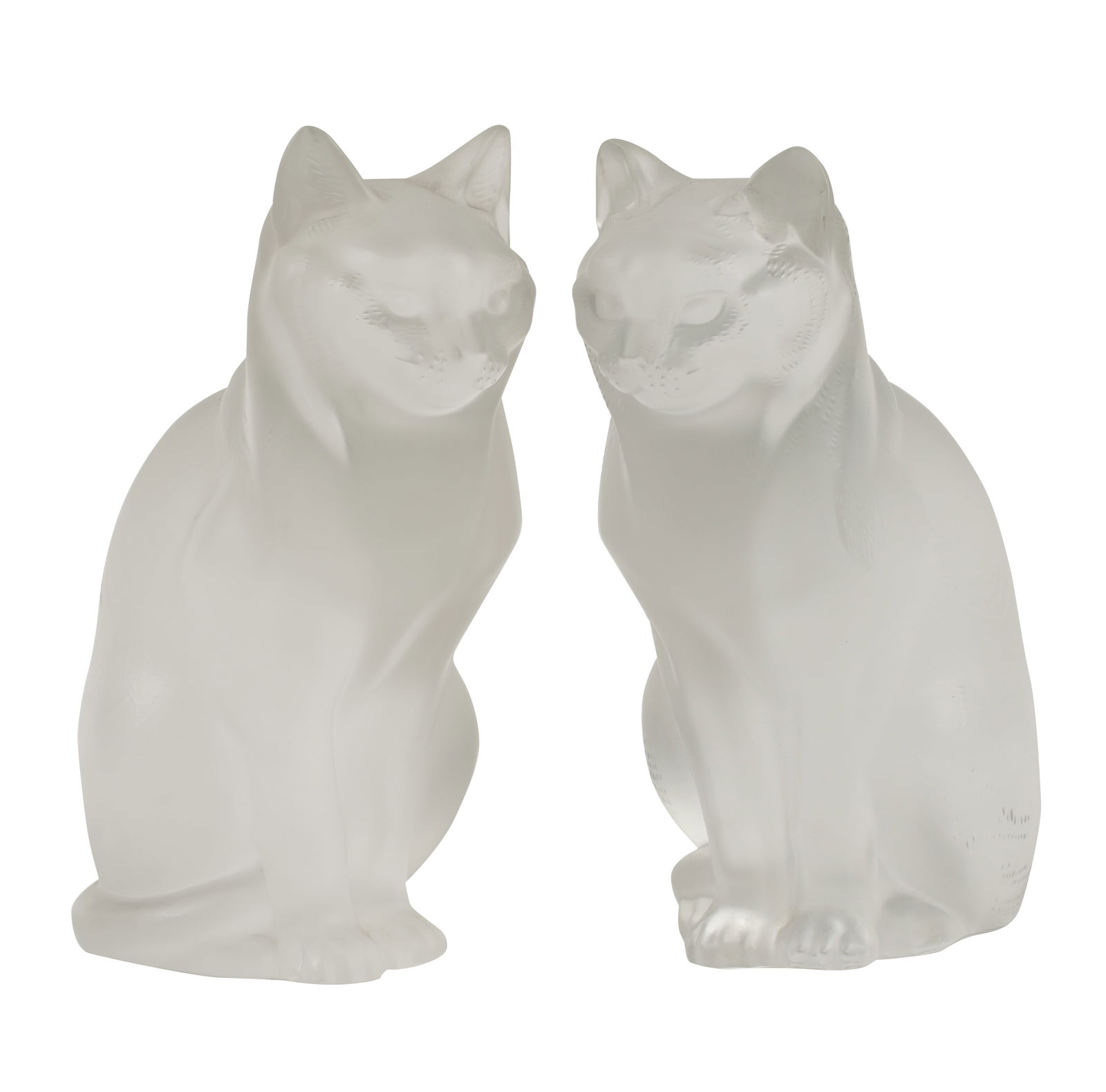 Two Lalique Glass Cat Figures (1 of 6)