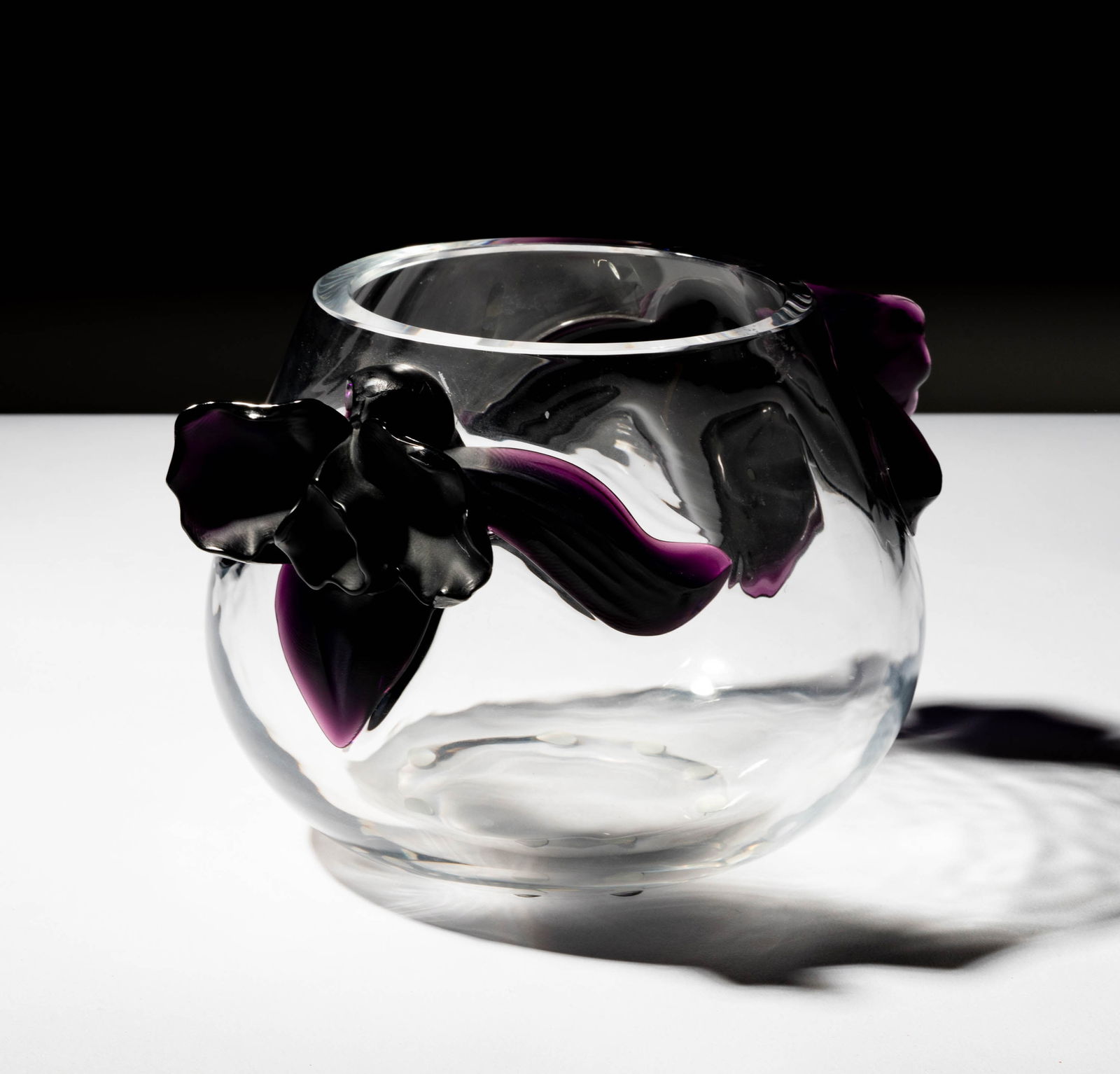 A Lalique Glass Orchidee Vase (1 of 6)