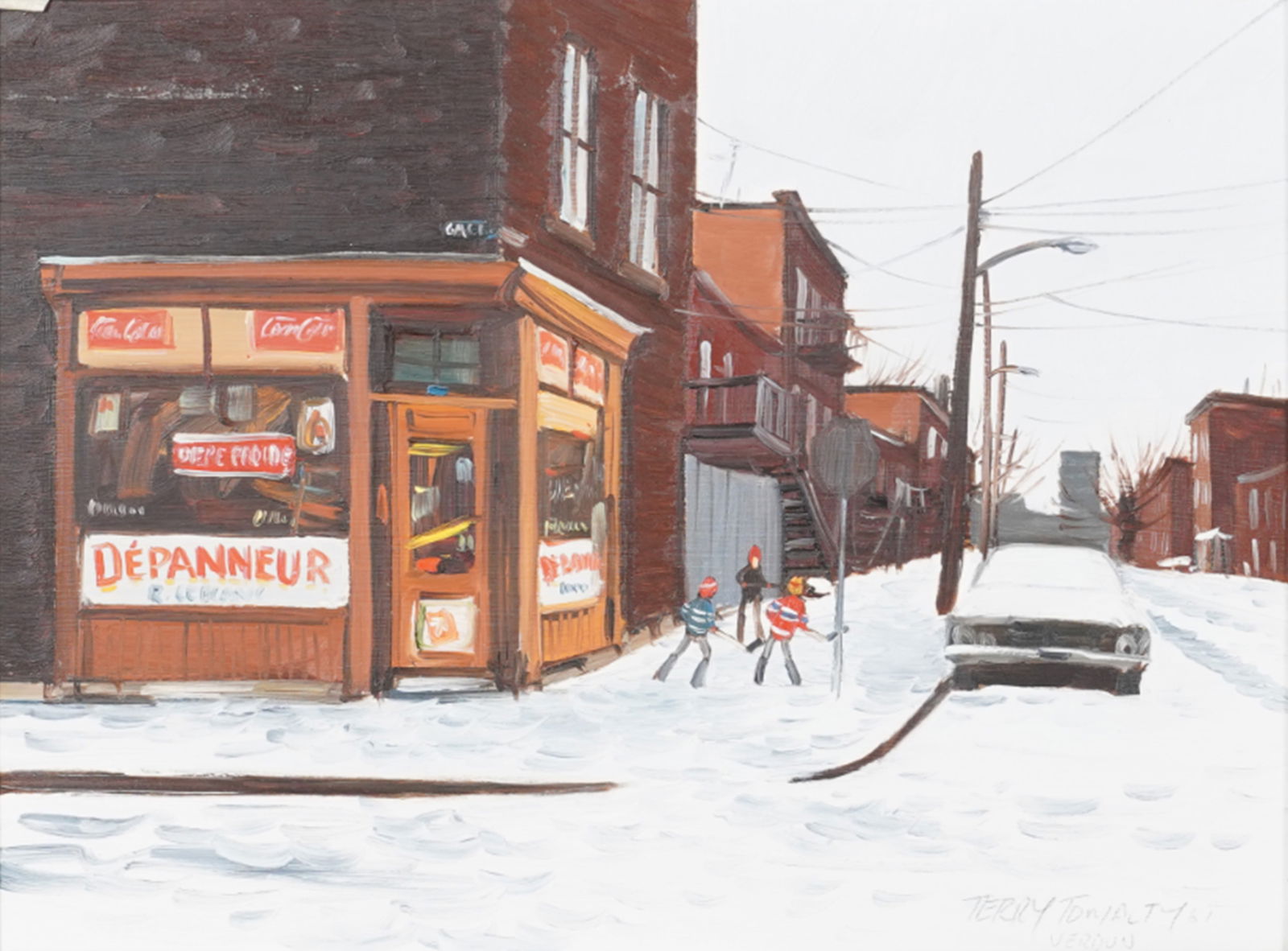 Terry Tomalty, B. 1935, Winter Street Hockey (1 of 12)