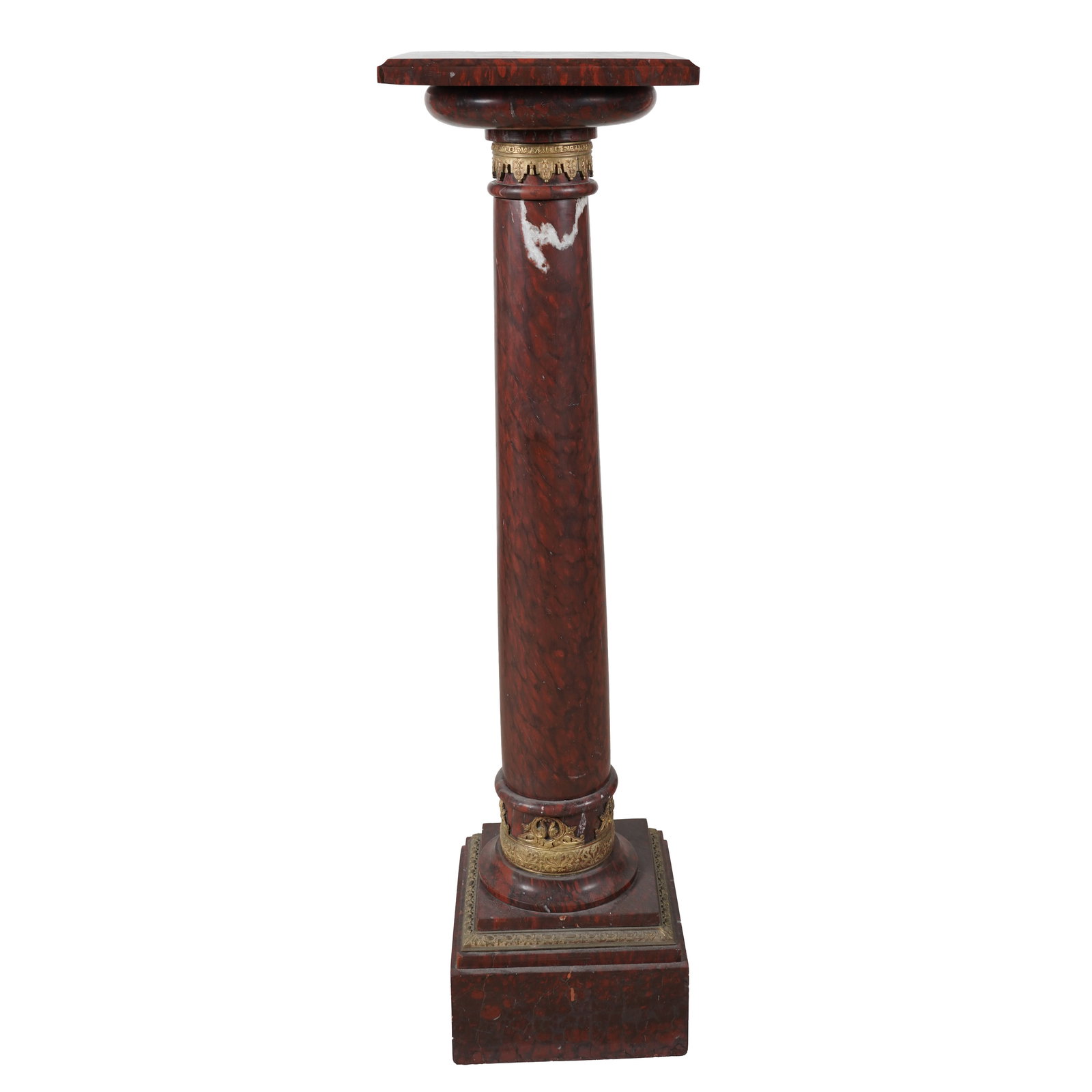 A Neoclassical-Style Rouge Marble Pedestal (1 of 11)