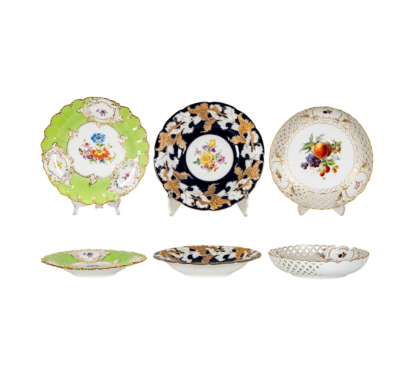 A Group of Three Meissen-Style Porcelain Dishes (1 of 11)