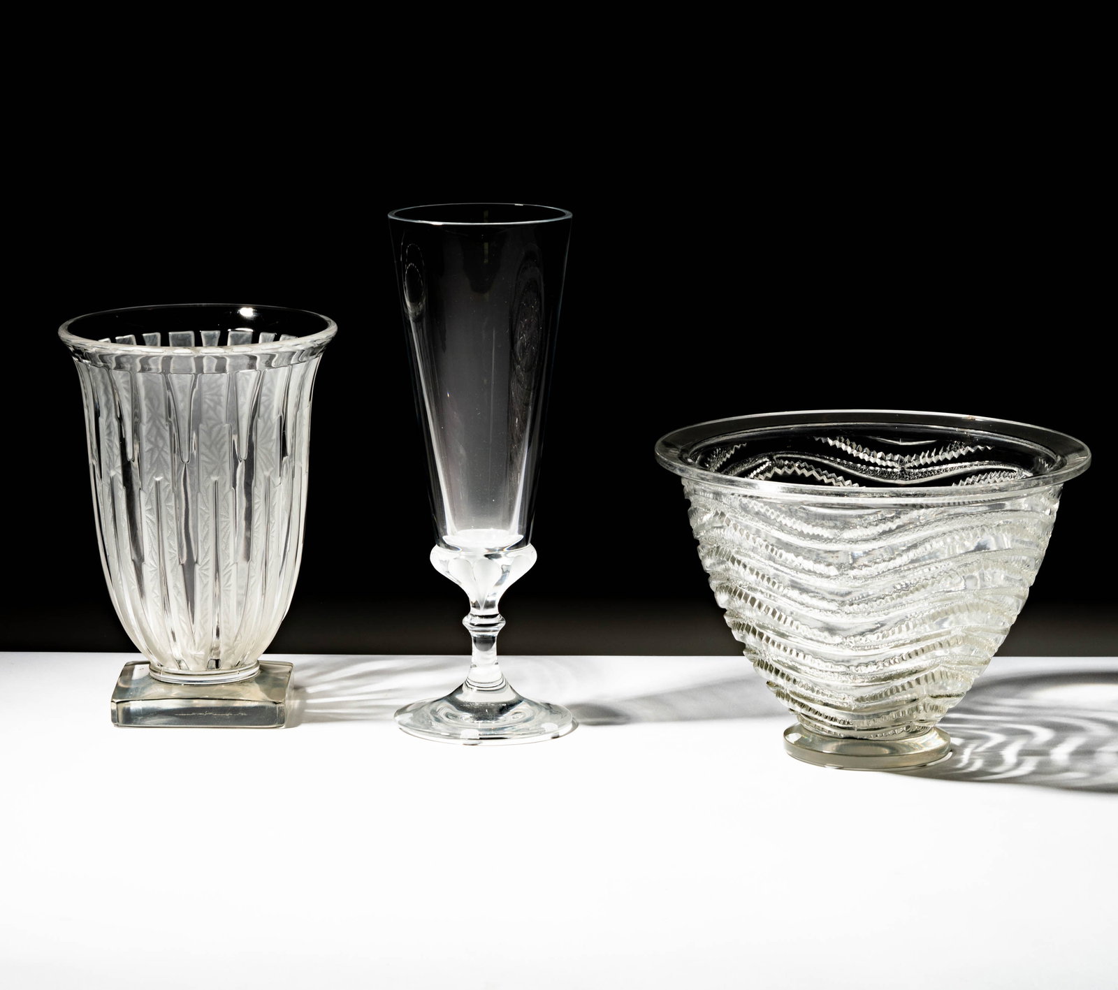 A Group of Three Lalique Glass Vases (1 of 14)