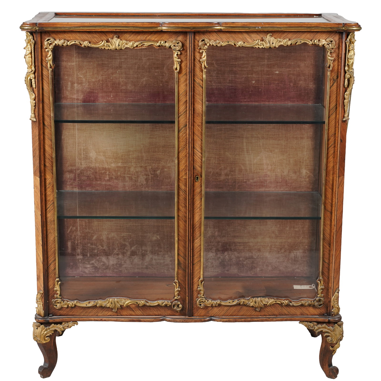 A Louis XV-Style Kingwood Vitrine Cabinet (1 of 10)