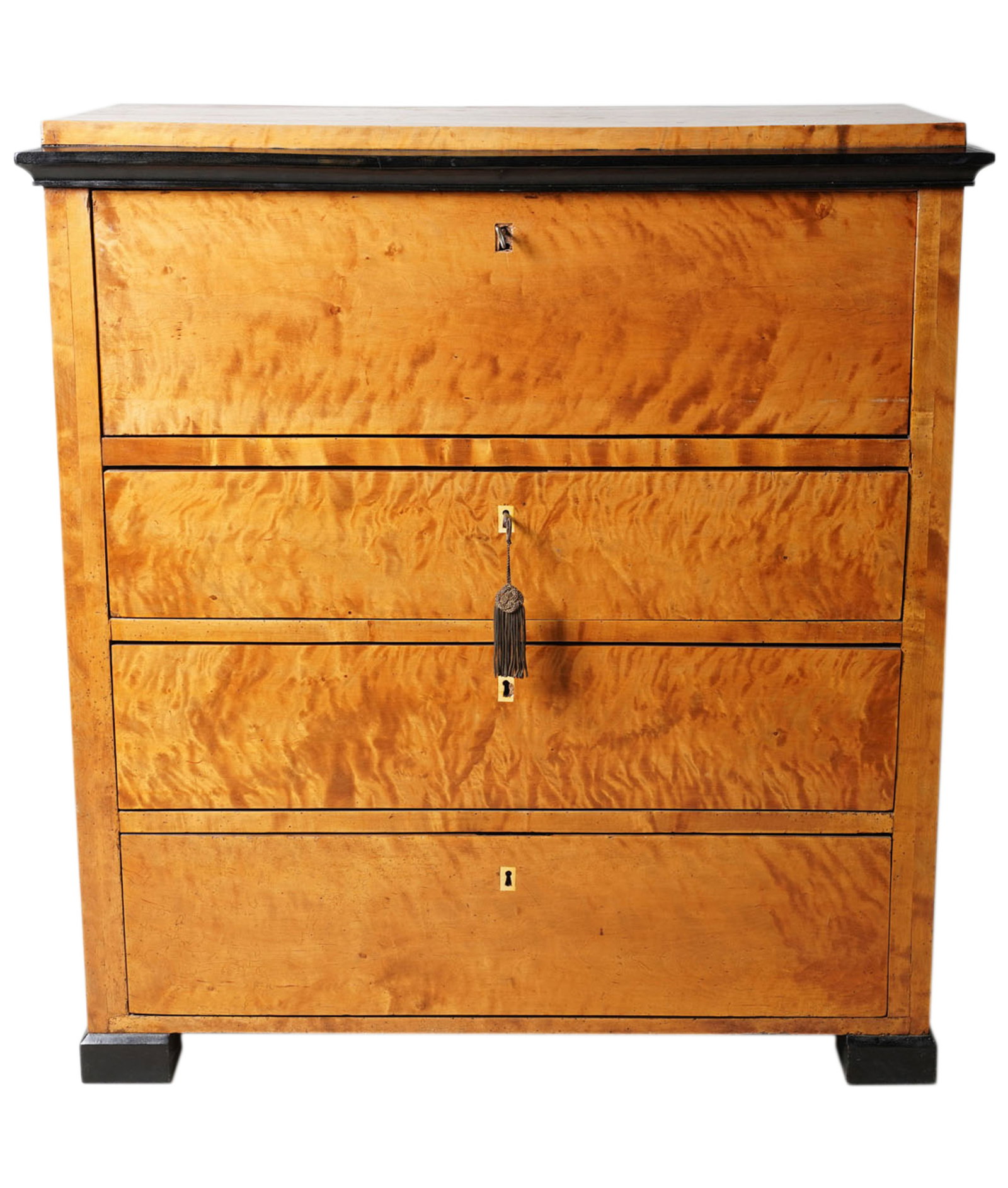 A Birch and Ebonized Secretaire a Abattant (1 of 13)