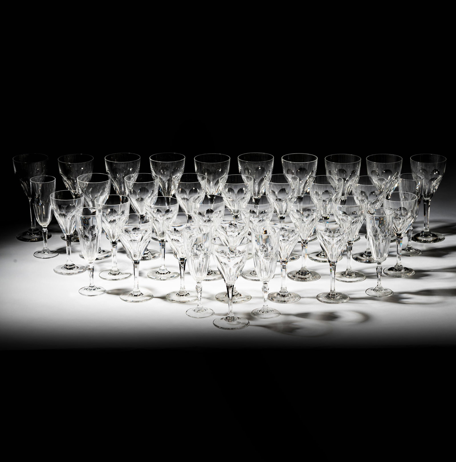 A Saint Louis Crystal Bristol Stemware Service (1 of 14)
