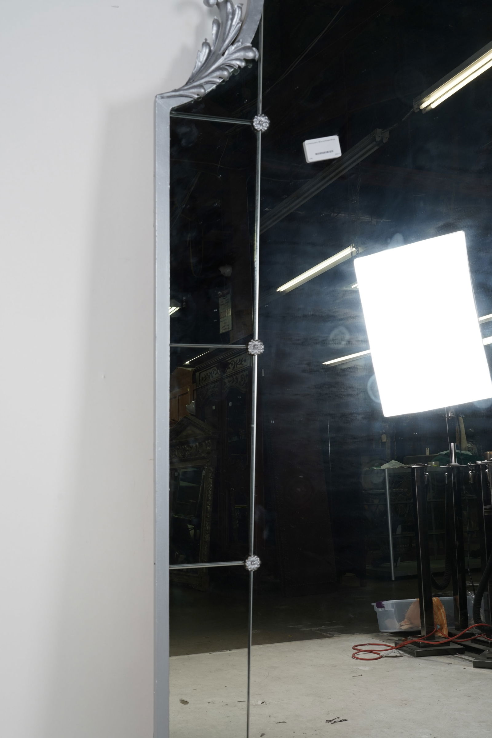 A Silvered Metal Mirror - 6