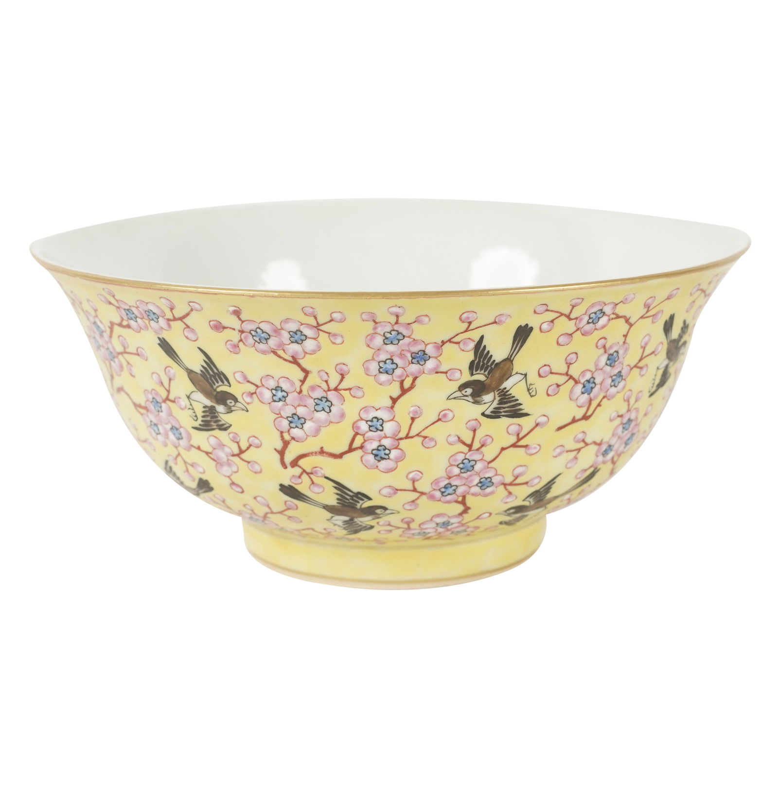 A Chinese Yellow-Ground Bowl: with four-character mark 3 x 5 3/4 in. (7.6 x 14.6 cm.)
