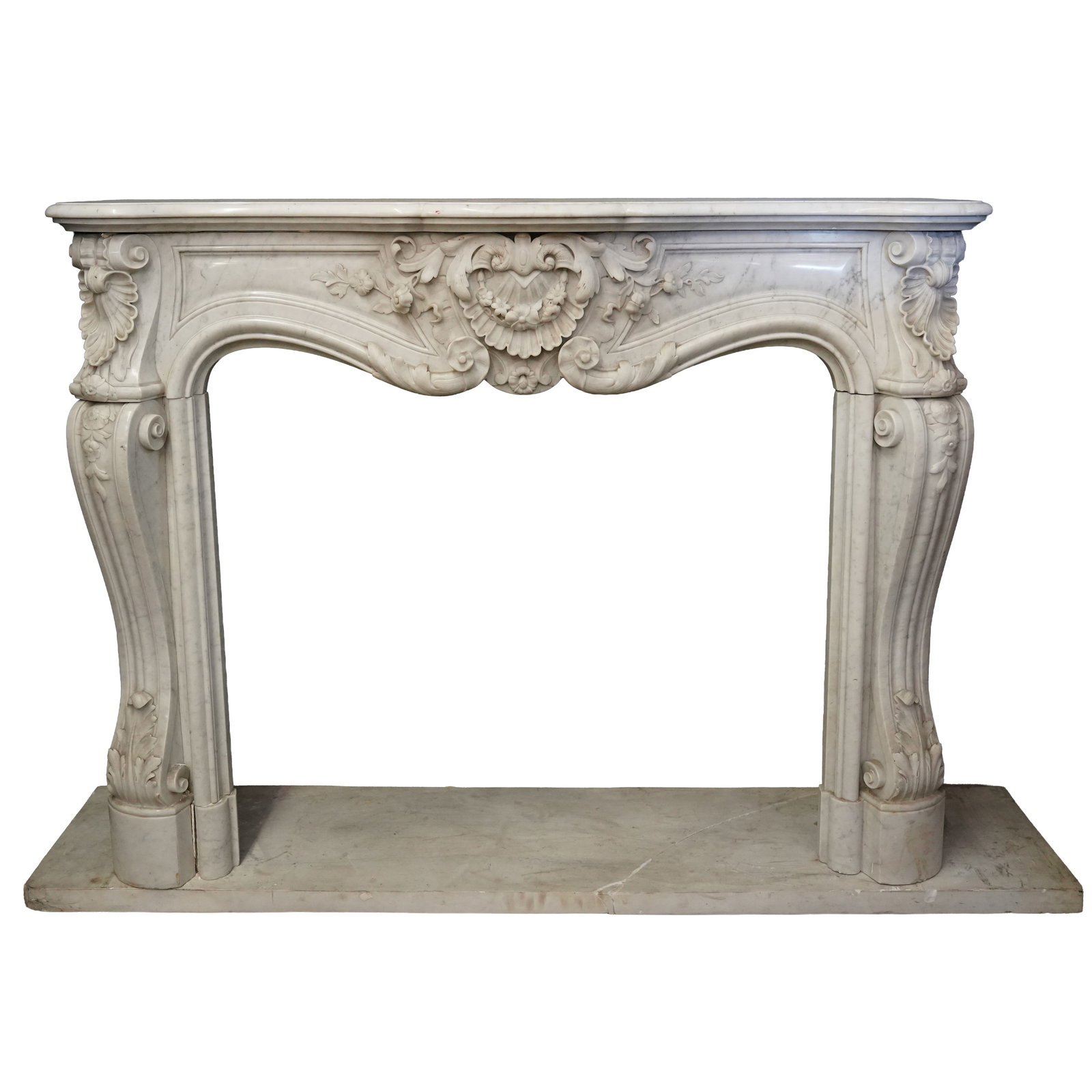 An Italian Carved Marble Fireplace Surround (1 of 11)