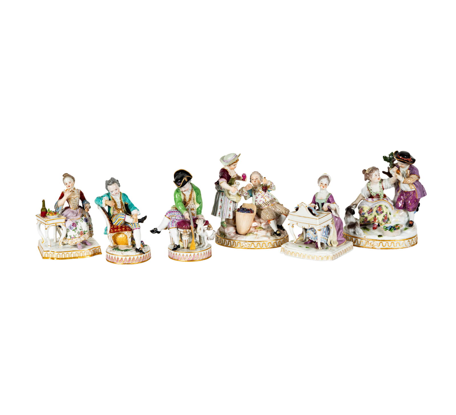 A Group of Six Meissen Porcelain Figures (1 of 11)