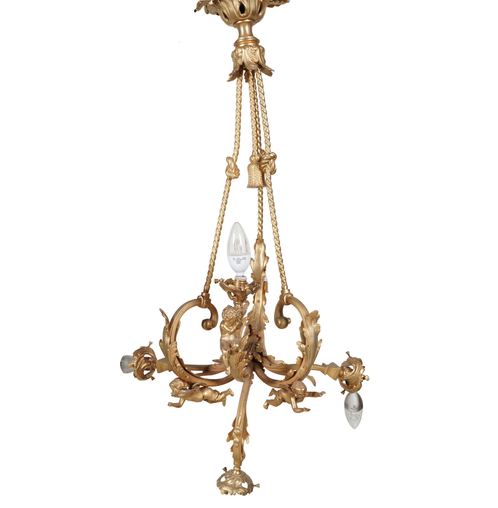 A Gilt Bronze Figural Chandelier (1 of 10)