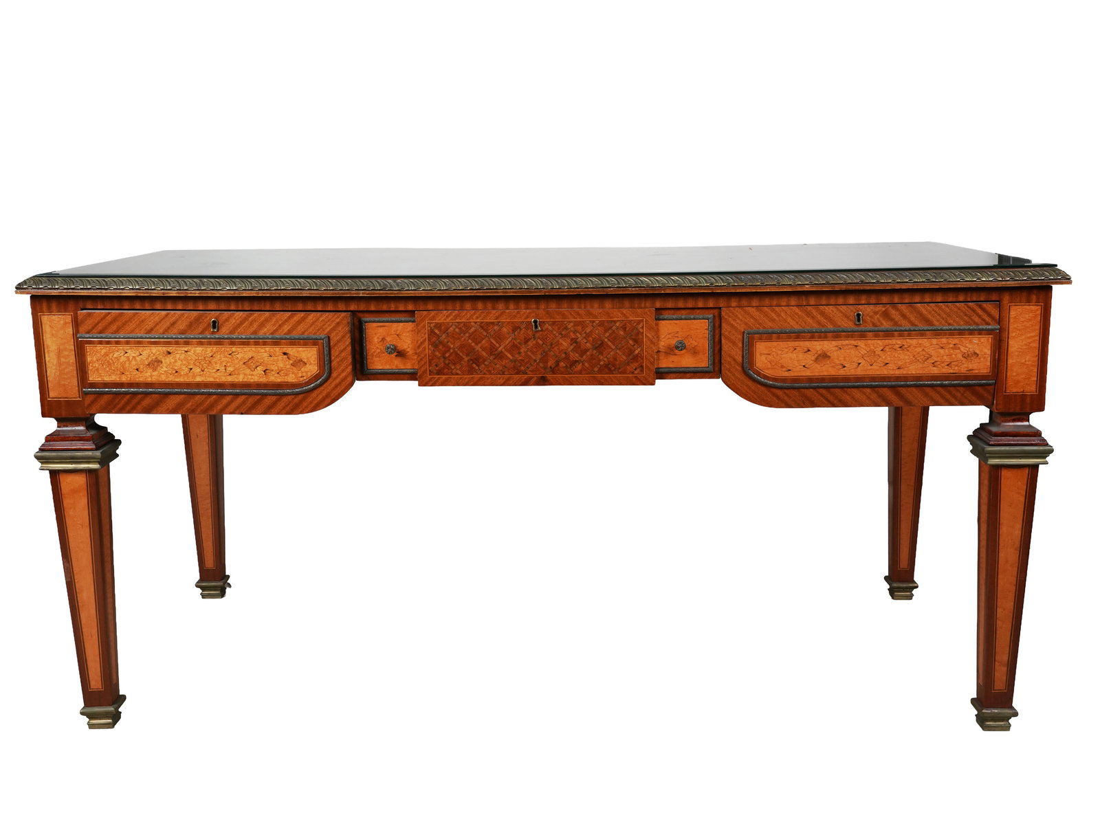 A Marquetry and Parquetry Bureau Plat (1 of 11)
