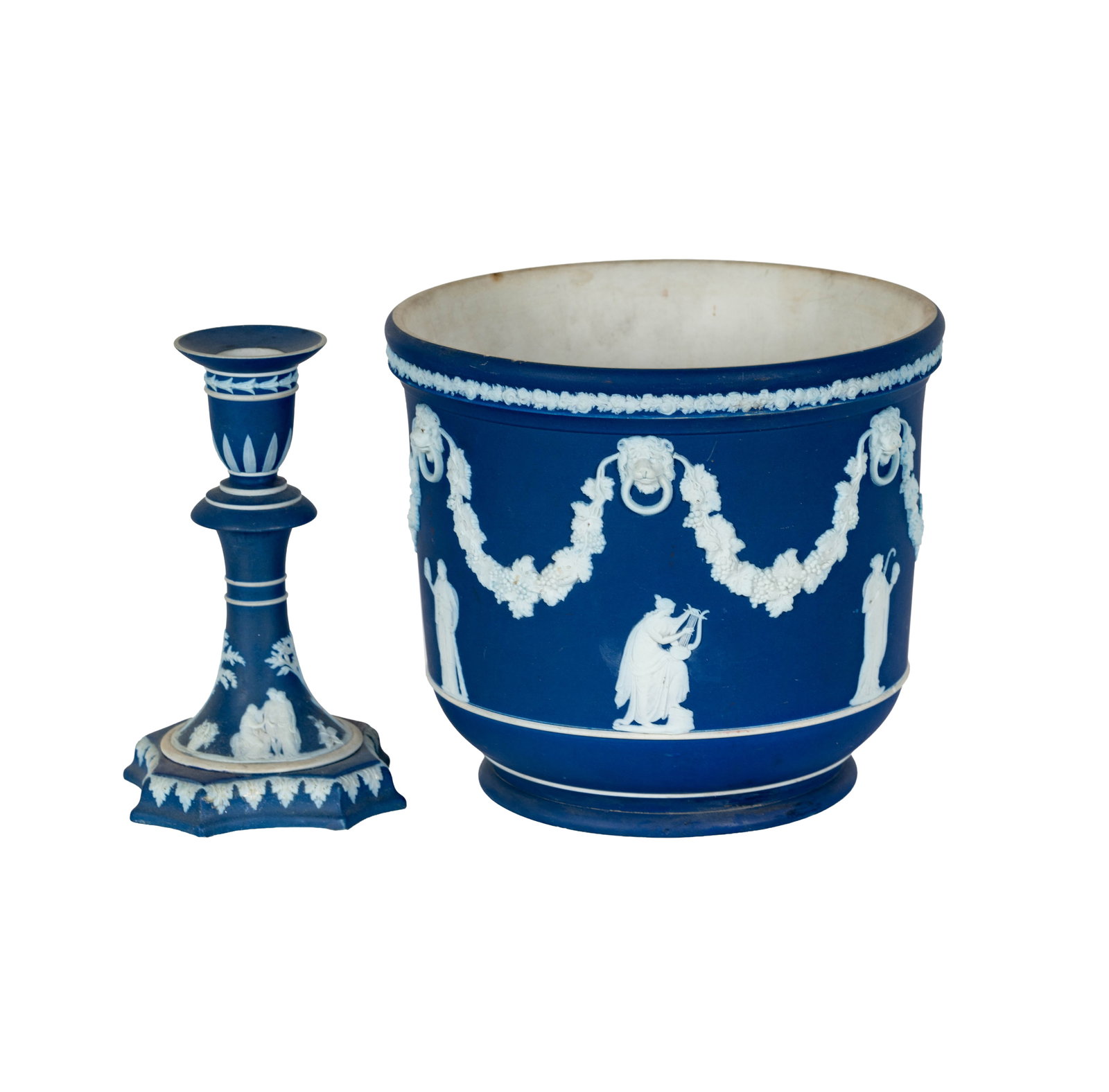 A Wedgwood Jasperware Jardiniere and Candlestick (1 of 11)