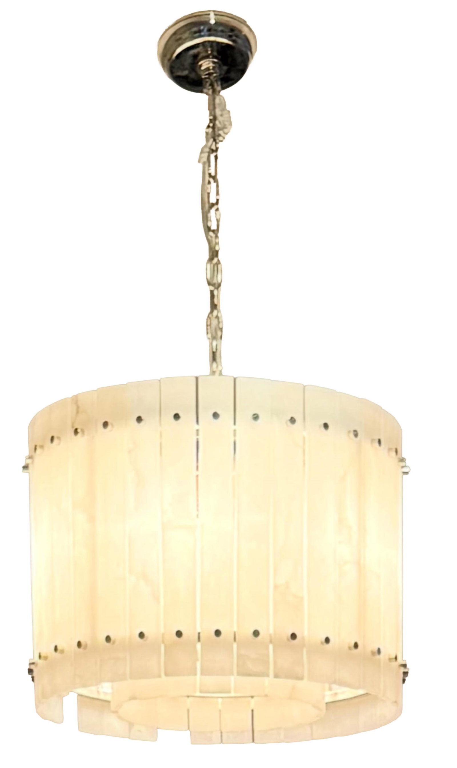 A Restoration Hardware Ceiling Light Fixture: "San Marco" model 22 x 22 in. (55.9 x 55.9 cm.)