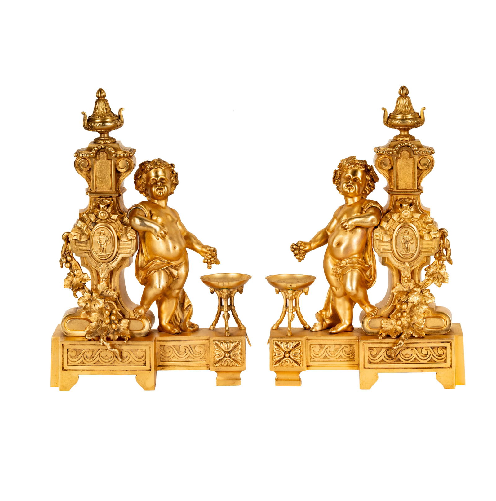 A Pair of Gilt Metal Chenets (1 of 11)