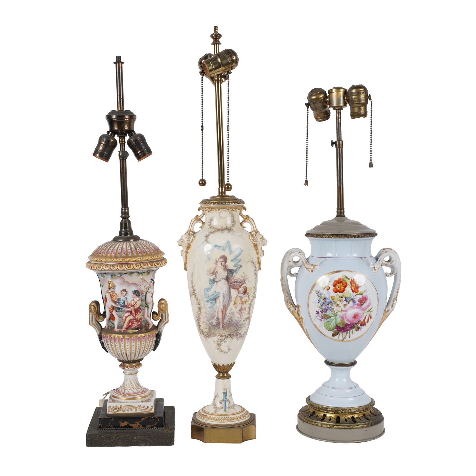 A Group of Three Porcelain Vases as Table Lamps (1 of 12)