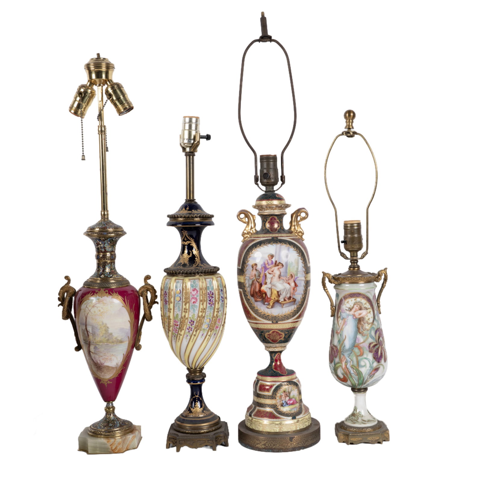 A Group of Four Continental Porcelain Vases (1 of 13)