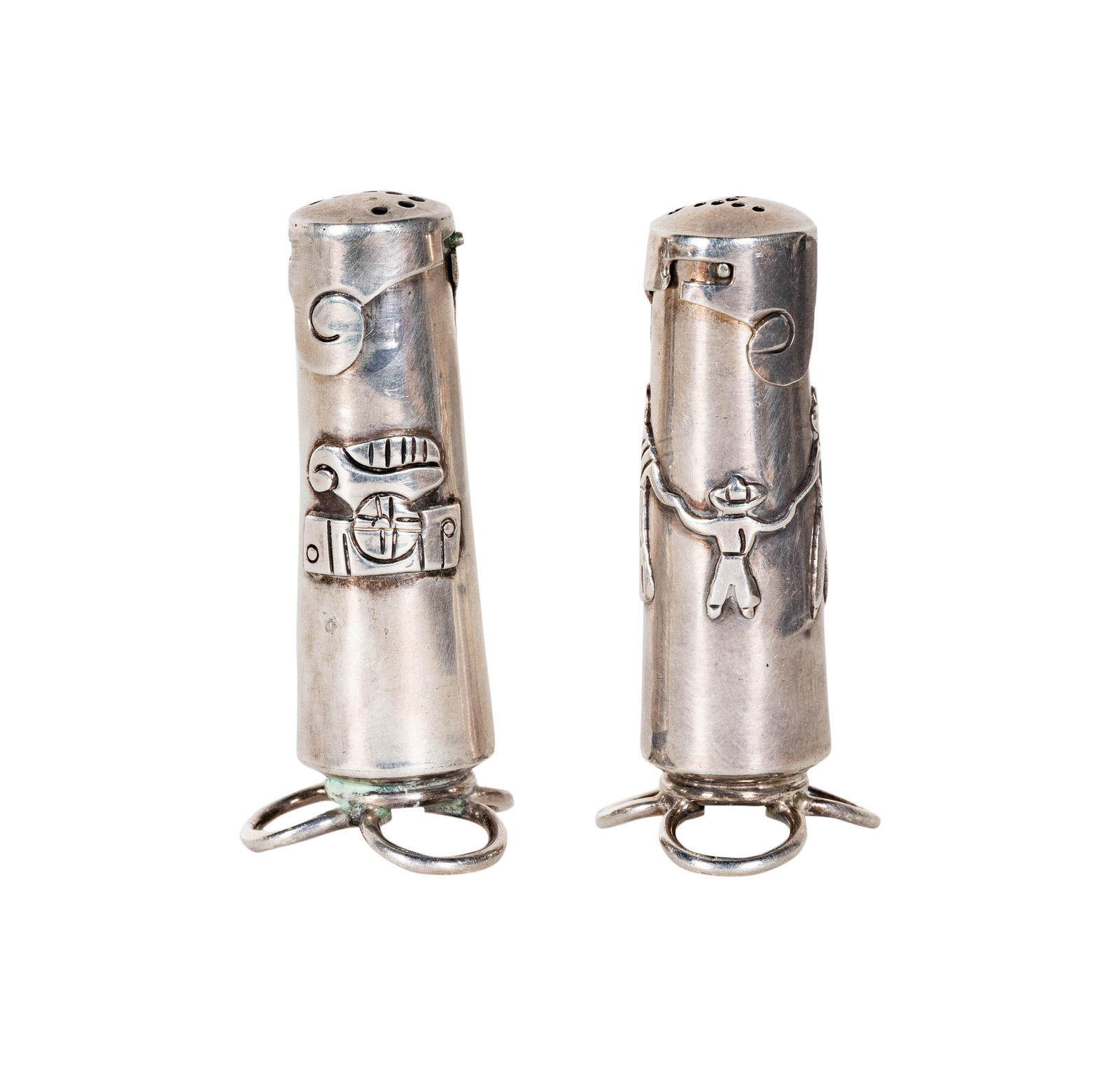 A Pair of Mexican Silver Salt and Pepper Shakers (1 of 7)