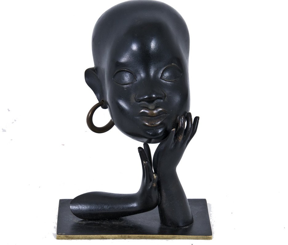 HAGENAUER BRONZE BUST OF AN AFRICAN WOMAN