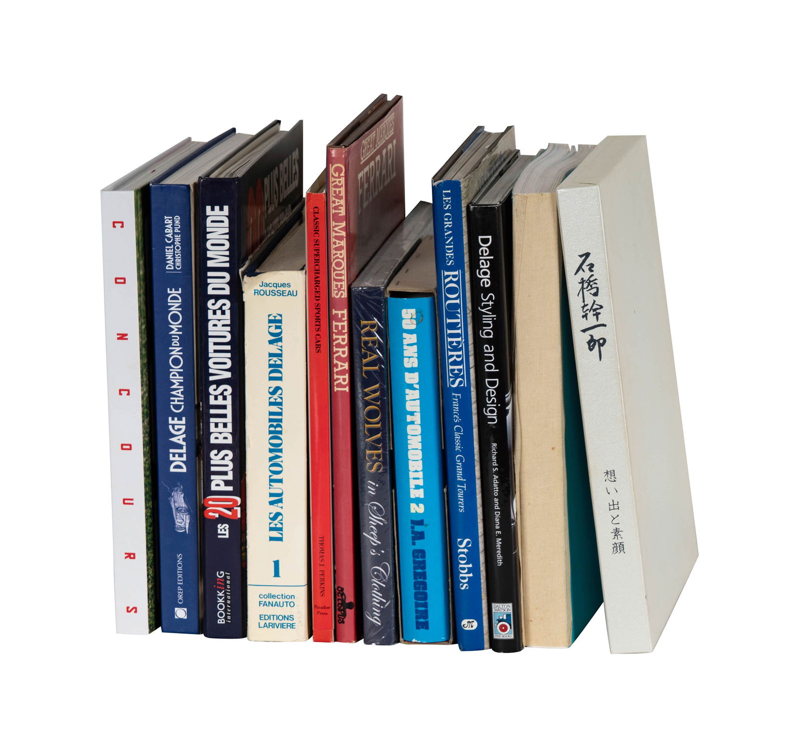 Collection of Rare Car Books: including "Honesty and Memories" History of the Bridgestone Tire Company and the Ishibashi Family, 12 total books