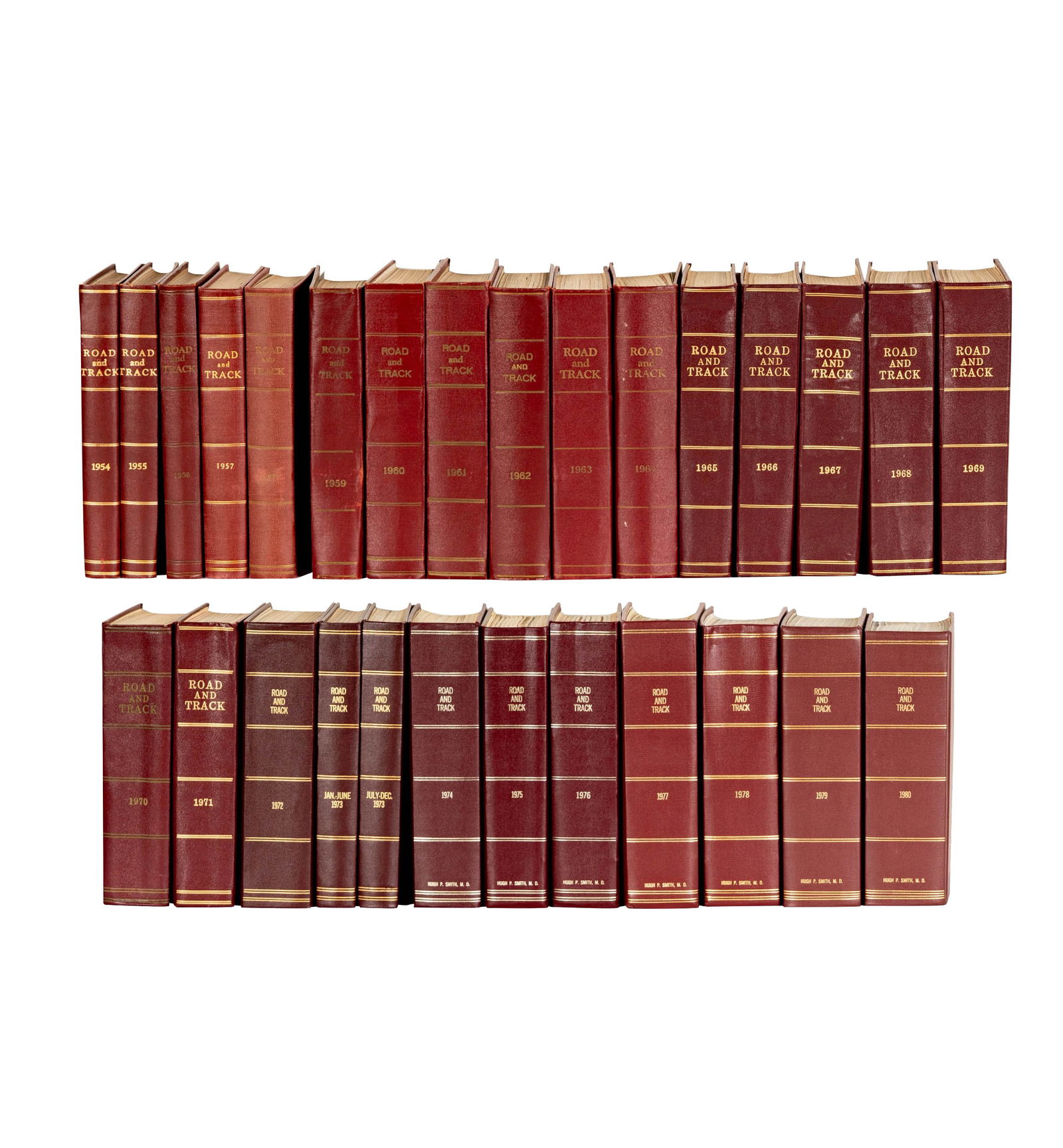 Collection of Bound Volumes of Road and Track: 28 total volumes