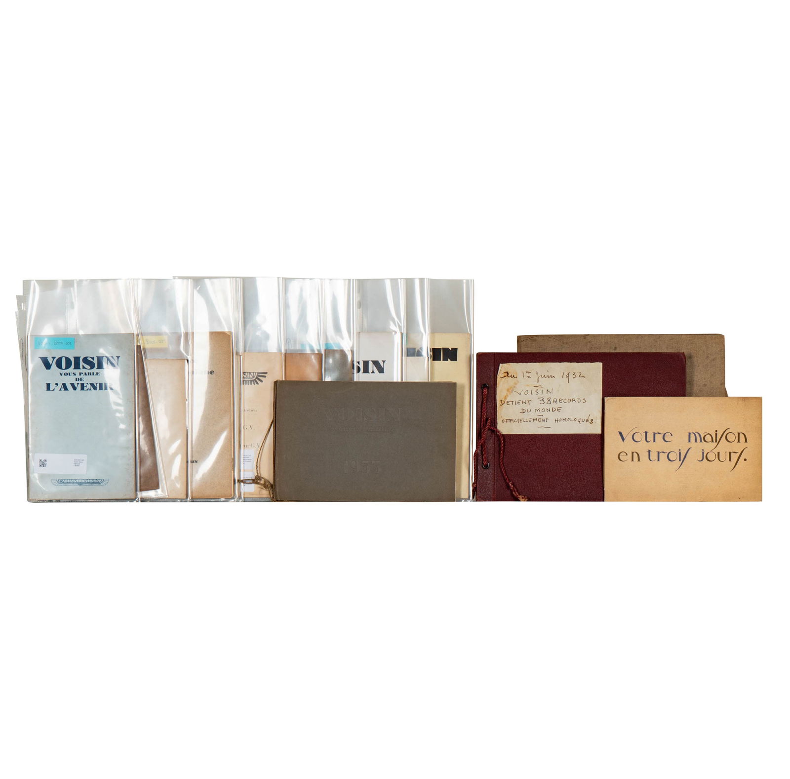 Collection of Assorted Voisin Brochures, Photographs and Manuals: 15 total items 