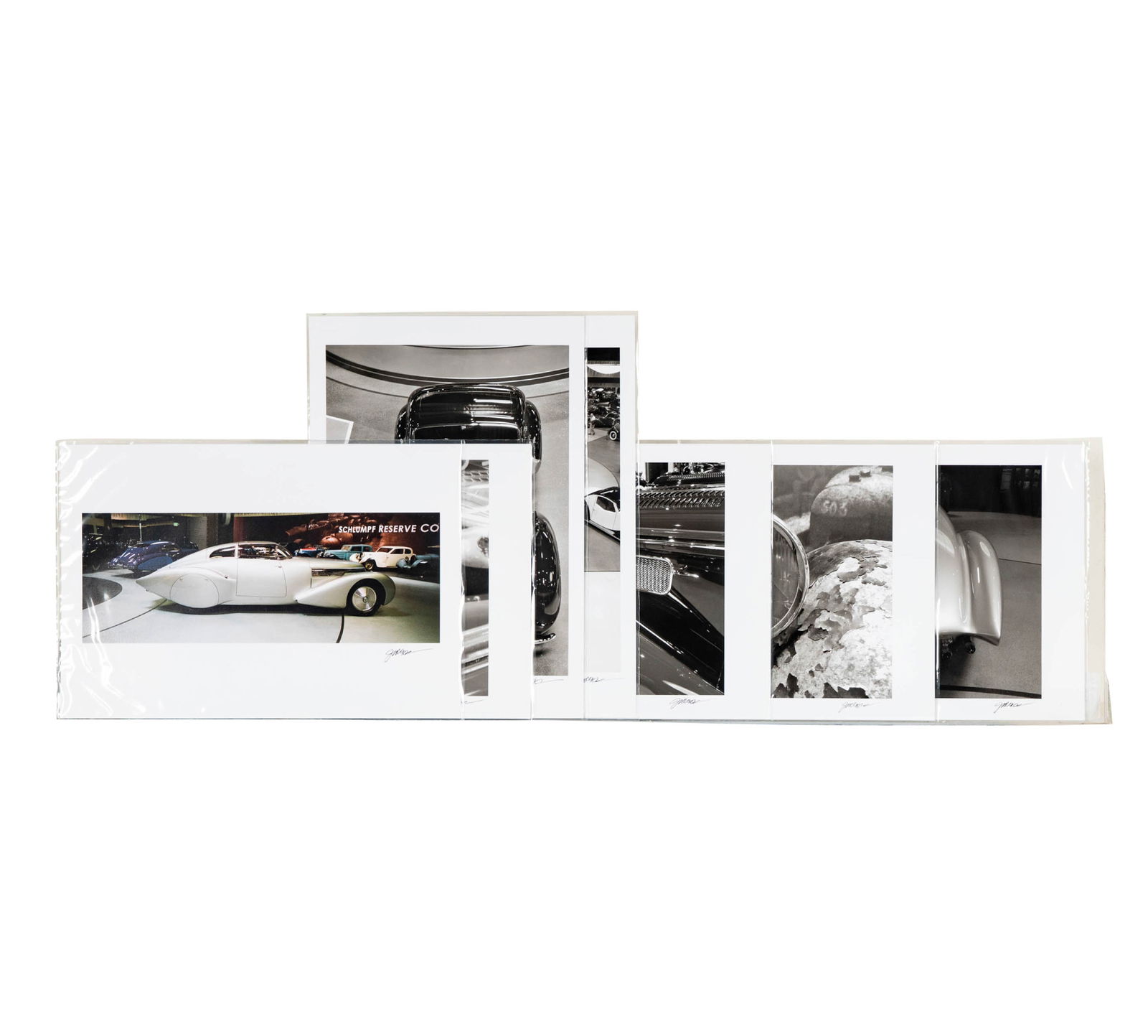 Portfolio of Photographs of Mullin Cars by Jesse Alexander: seven photos, each signed and unframed