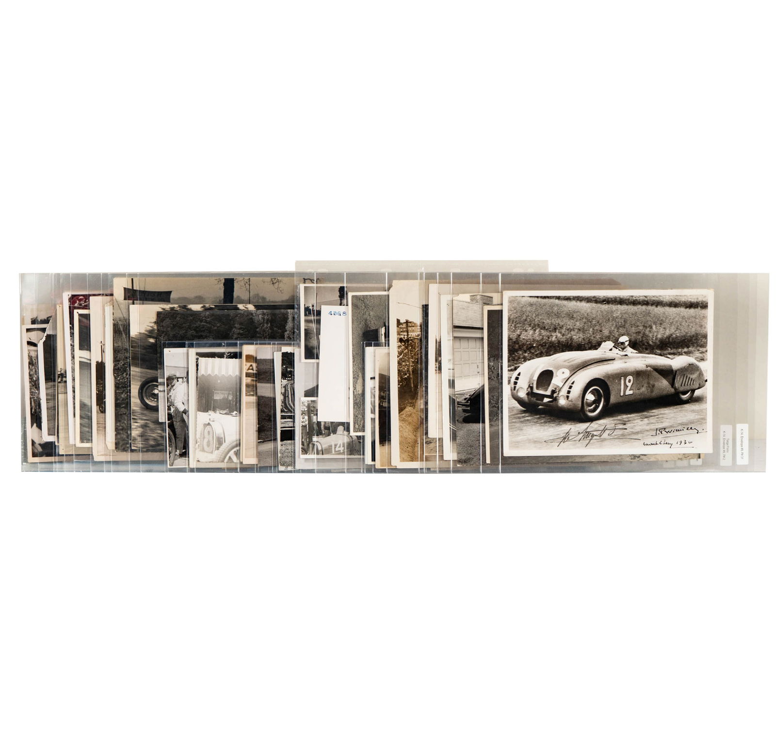 Large Collection of racing Buggati Cars and Assorted Images: assorted vintage black and white images from the Mullin Automotive Museum archives 