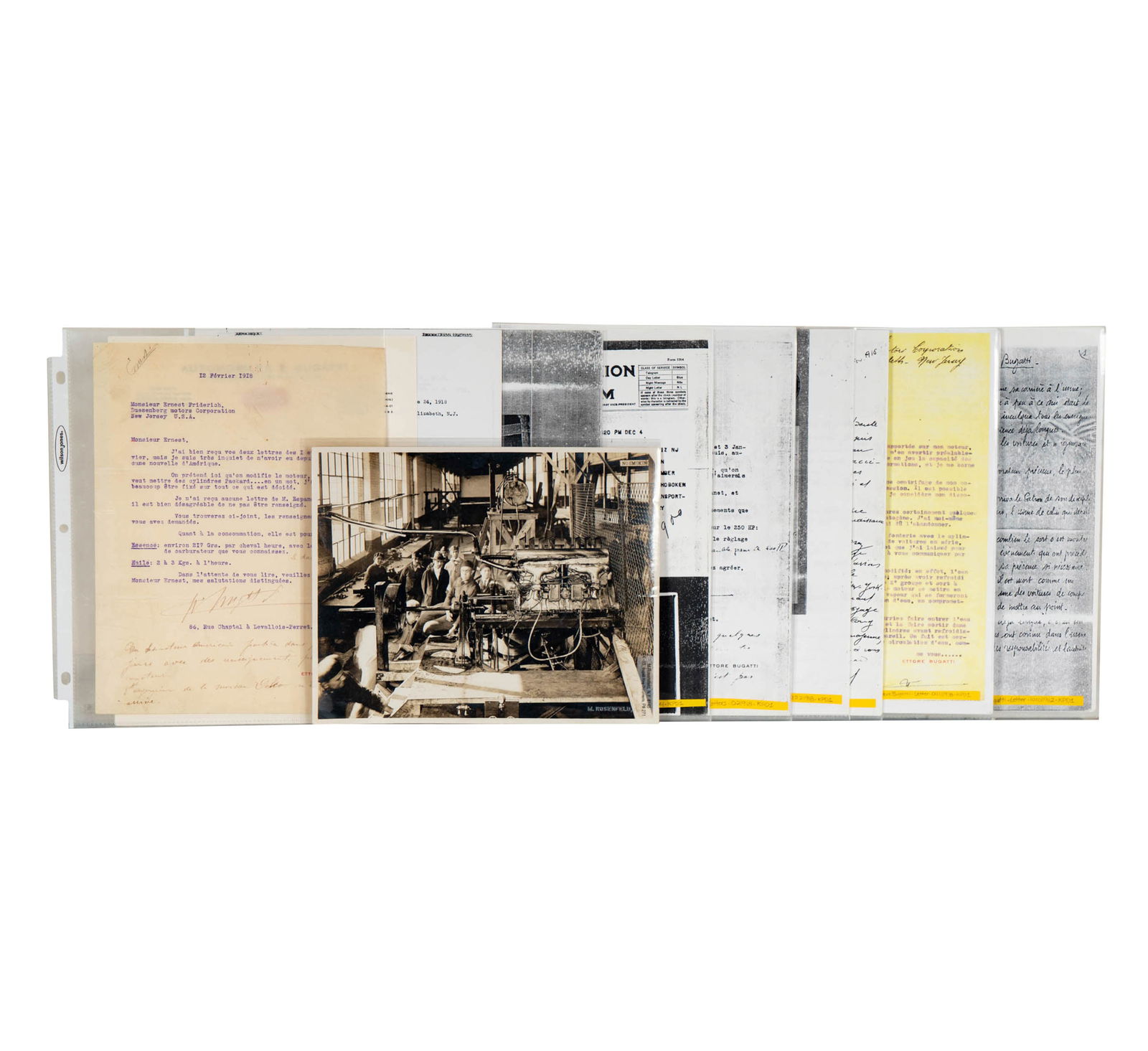 Ettore Bugatti Letter to Ernest Friderich and Additional Items (1 of 8)