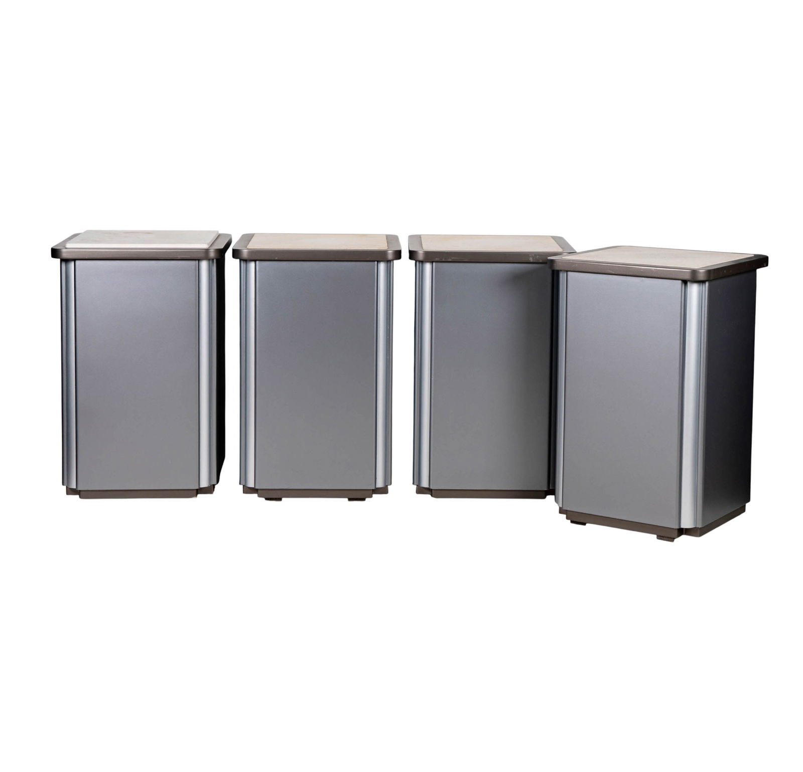 A Set of Four Gray Exhibition Pedestals (1 of 15)
