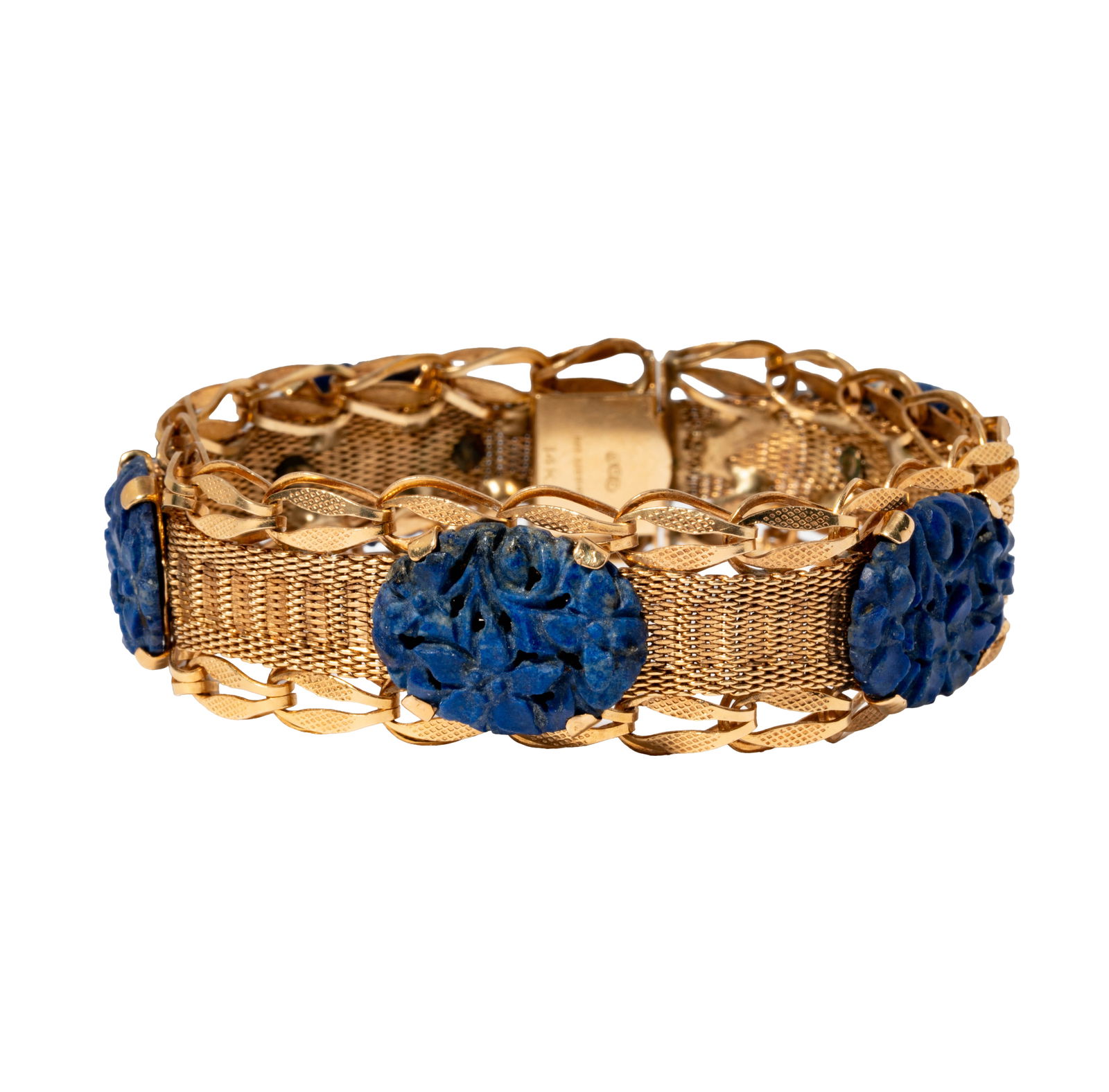 14 Karat Yellow Gold Lapis Bracelet (1 of 7)