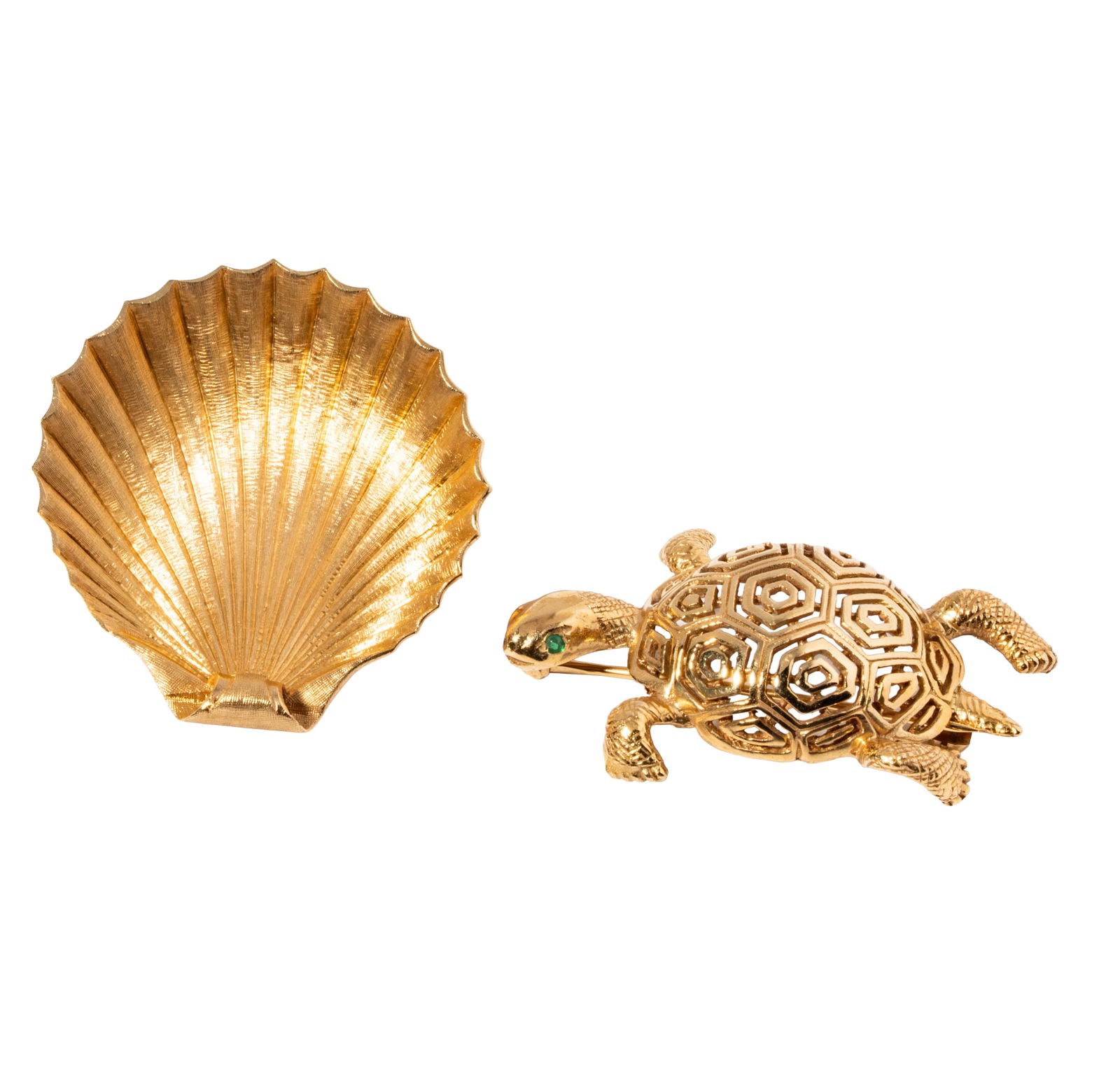 Two 14 Karat Yellow Gold Brooches (1 of 9)