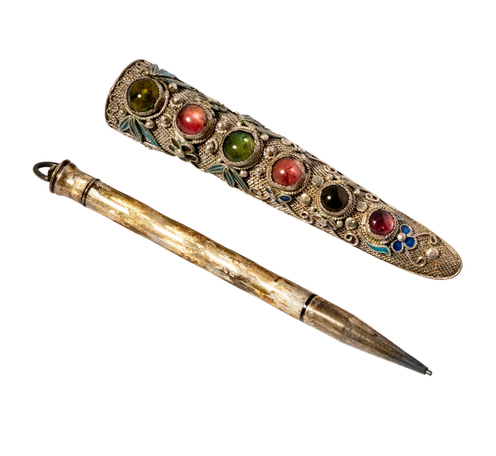 One Sterling Gem-set Brooch and One Pendant (1 of 8)