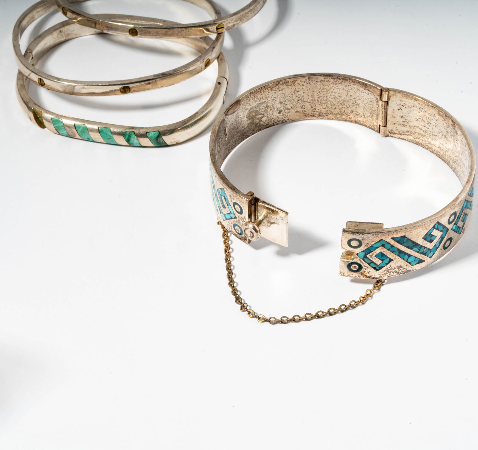 Six Sterling Silver Bracelets - 11