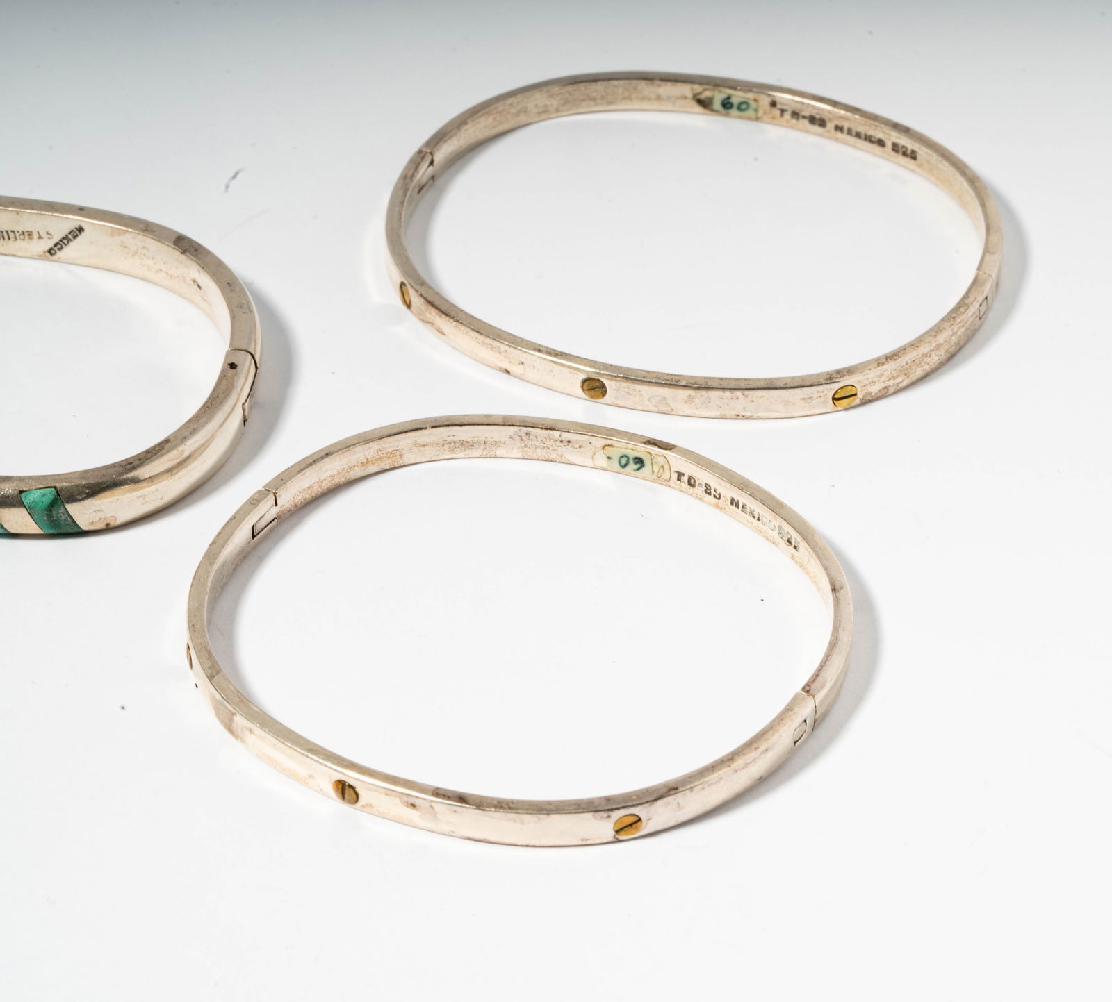 Six Sterling Silver Bracelets - 13