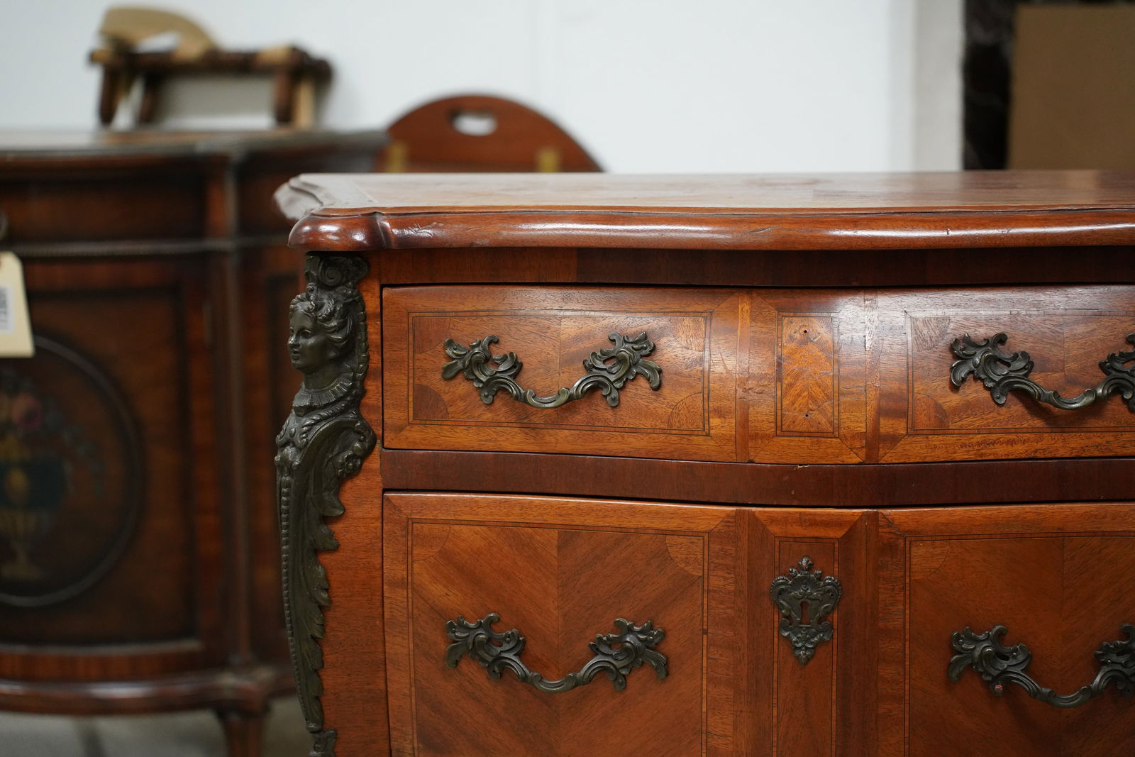 Rococo-Style Parquetry Commode - 2