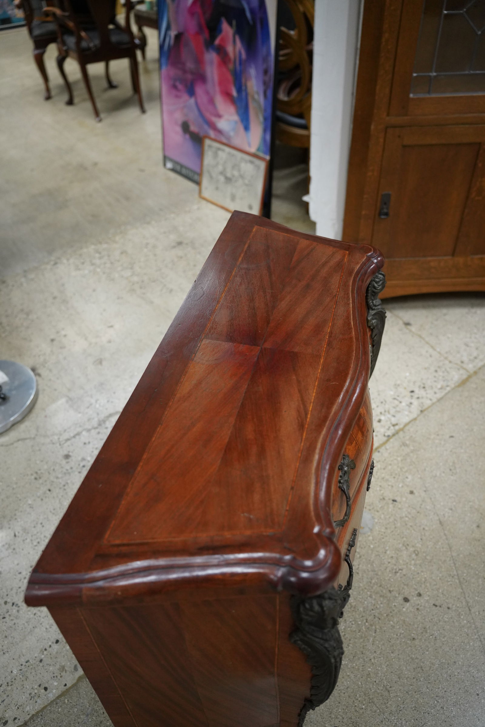 Rococo-Style Parquetry Commode - 7