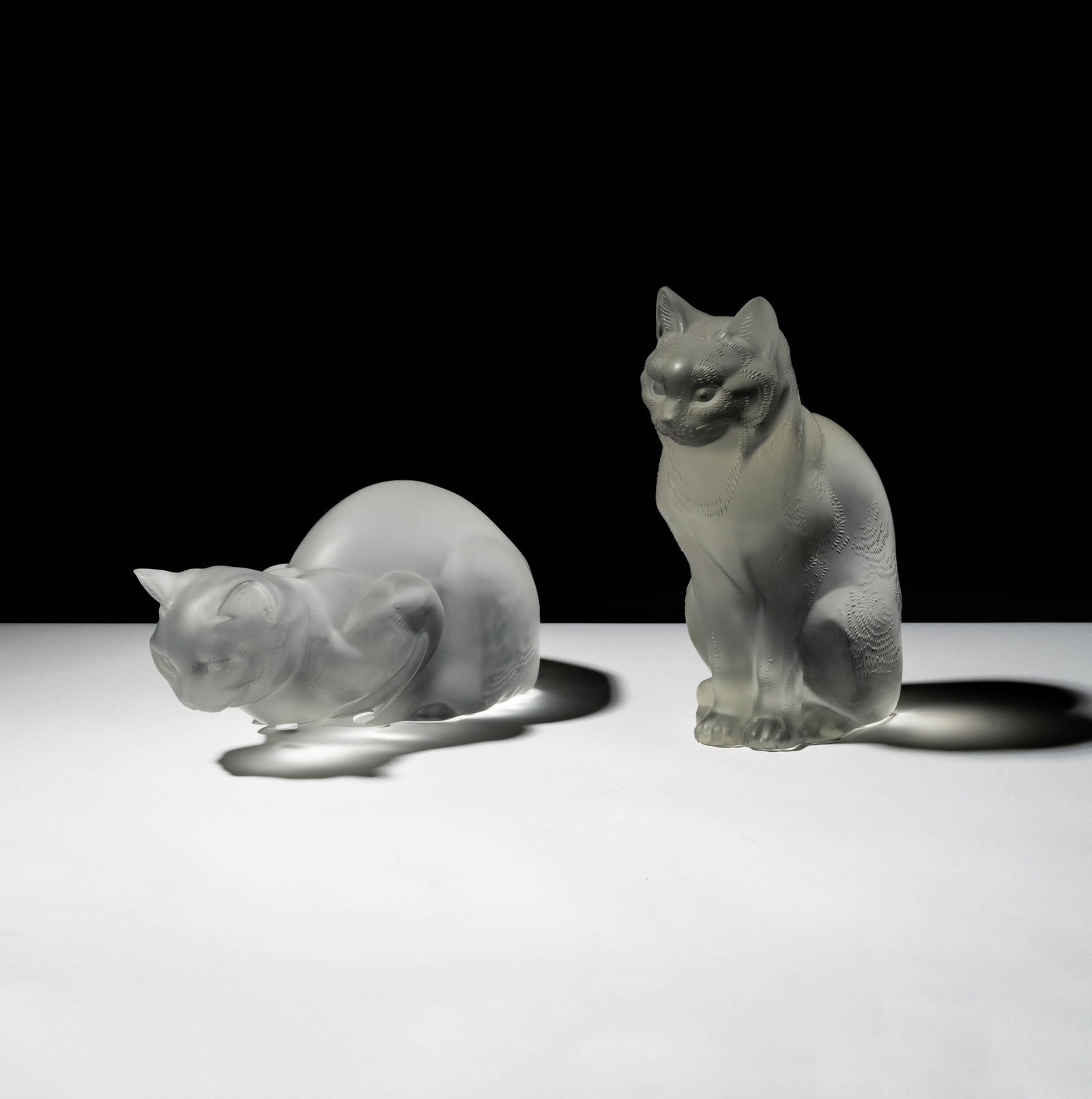 Two Lalique Molded Glass Cats (1 of 9)