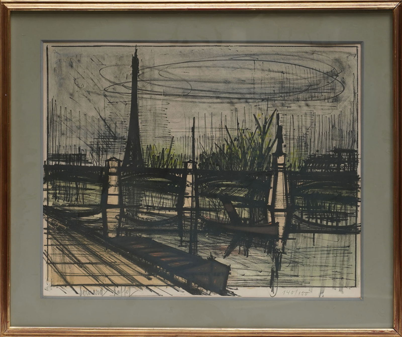 Bernard Buffett (1928 - 1999), Number 6: lithograph in colors on paper, ed. 140/150, signed and numbered in pencil along lower edge, sight: 21 1/4 x 26 1/2 in., frame: 28 1/2 x 34 in. 