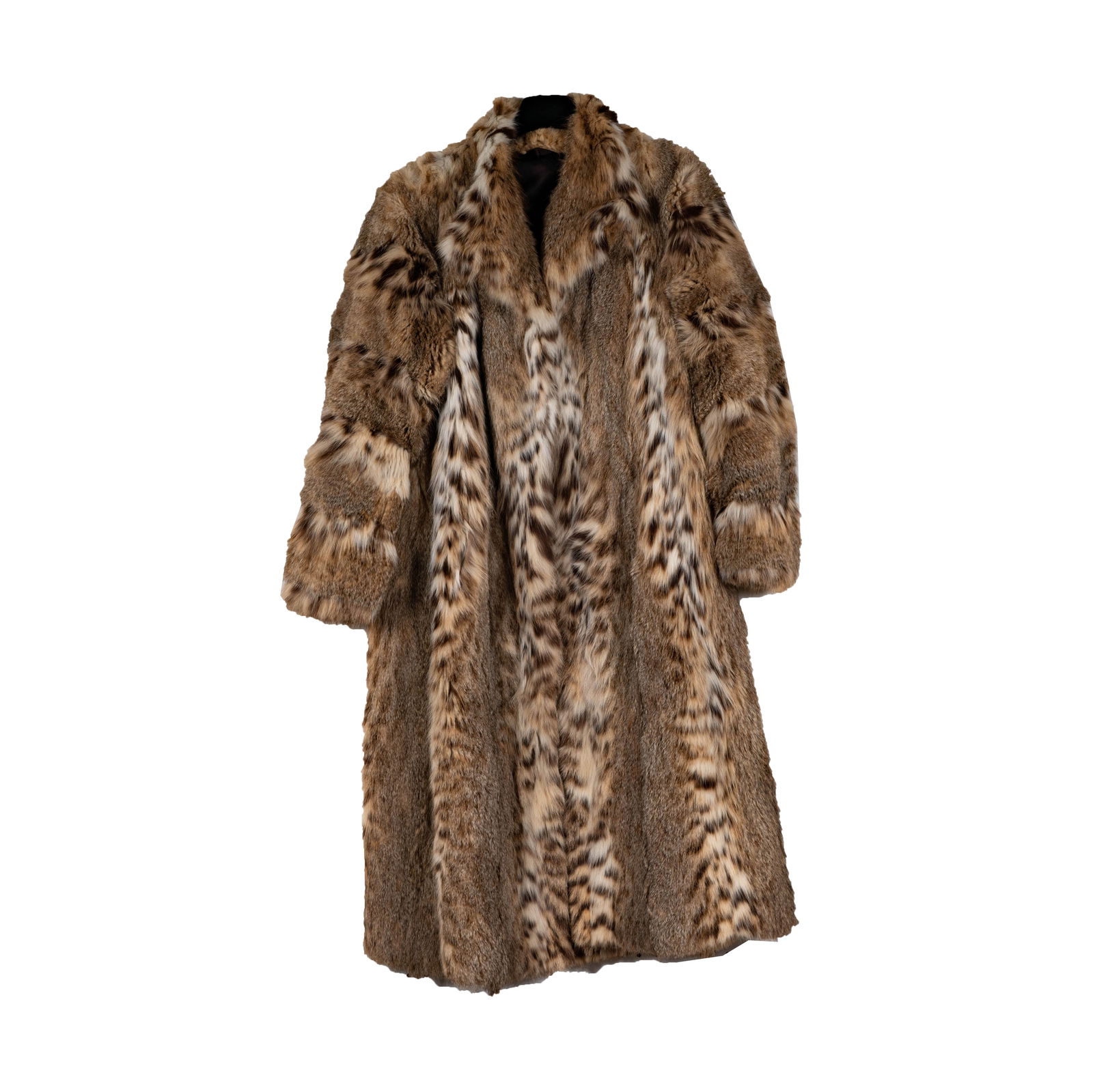 A Lynx Fur Coat: maker unknown, 45 in. long, 16 in. wide across shoulder seams