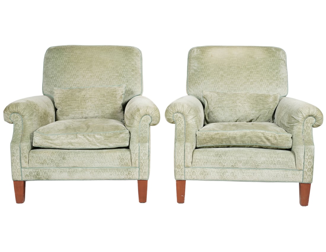 Pair of Brunschwig & Fils Upholstered Club Chairs (1 of 15)
