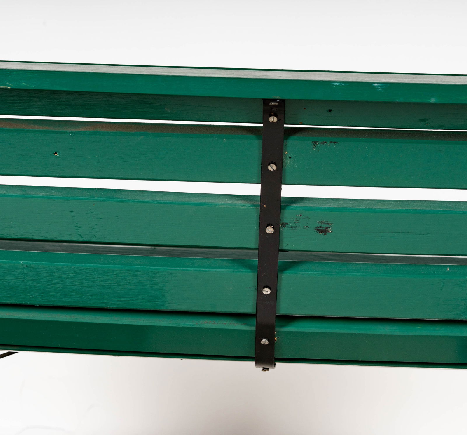 Green-Painted Cast Iron Park Bench - 10