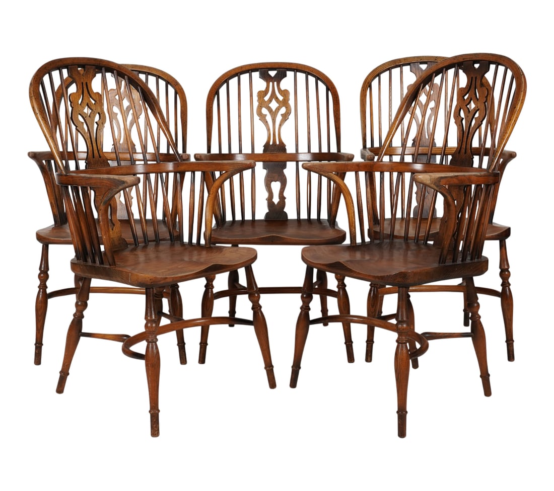 Set of Five Windsor Armchairs (1 of 8)