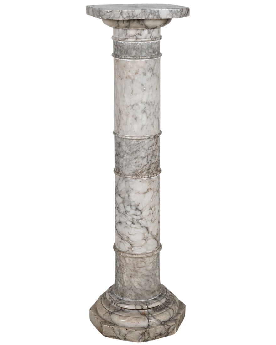 Italian Gray Marble Pedestal (1 of 7)