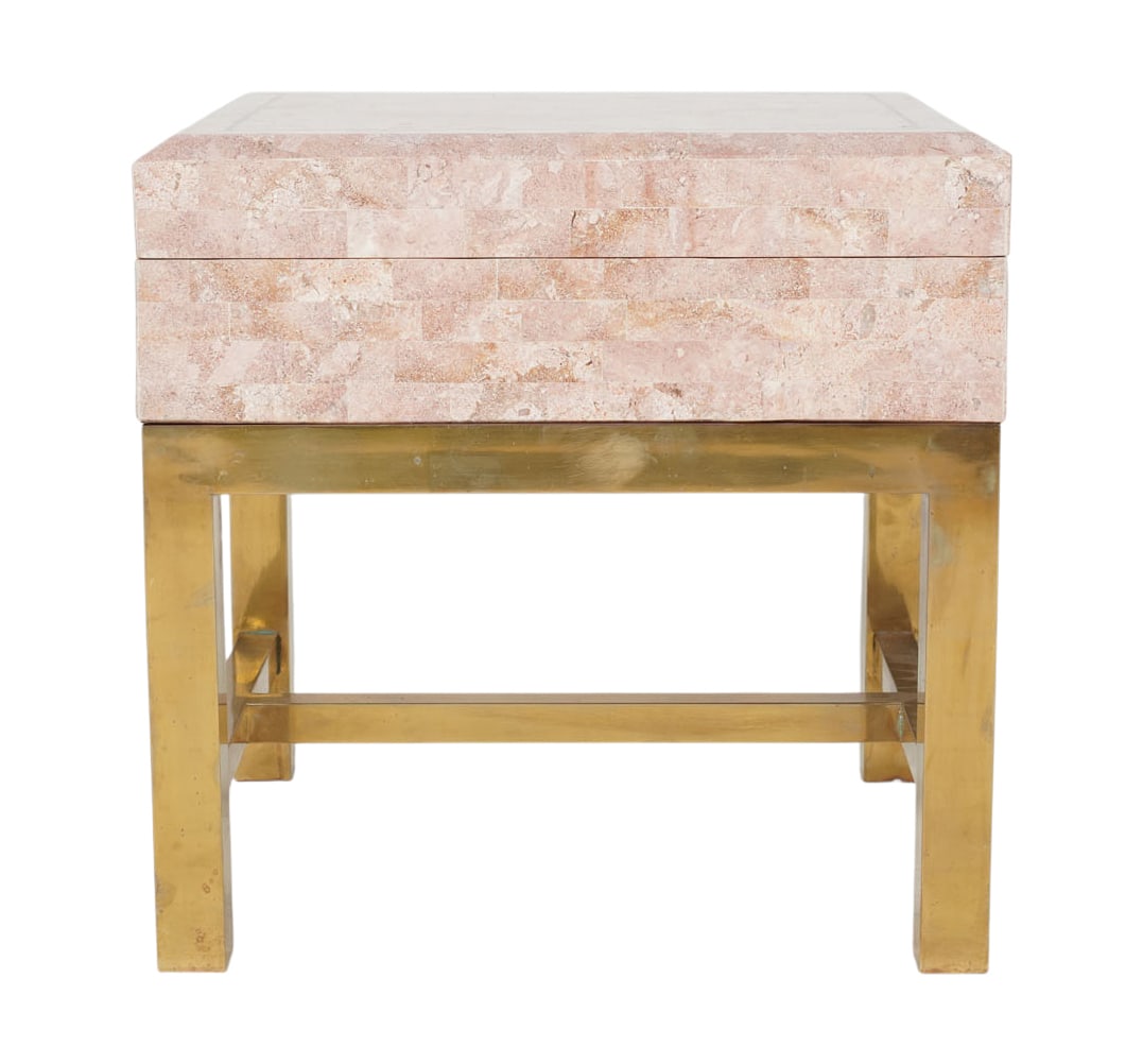 Veneered Box On Brass Stand (1 of 8)