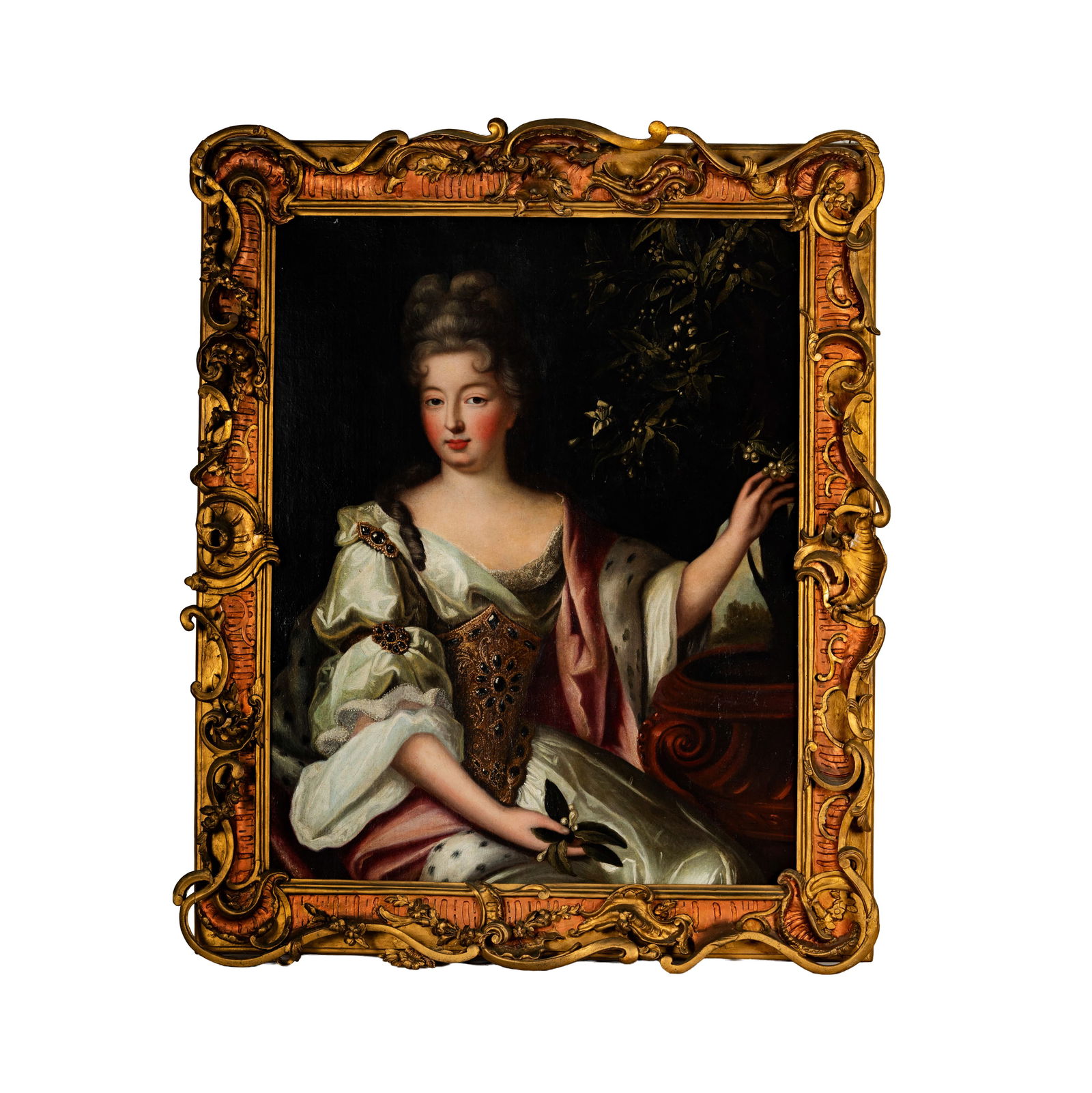 Portrait of a Lady: oil on canvas, relined; unsigned; 36 x 29 in., frame: 44 x 37 1/2 in.